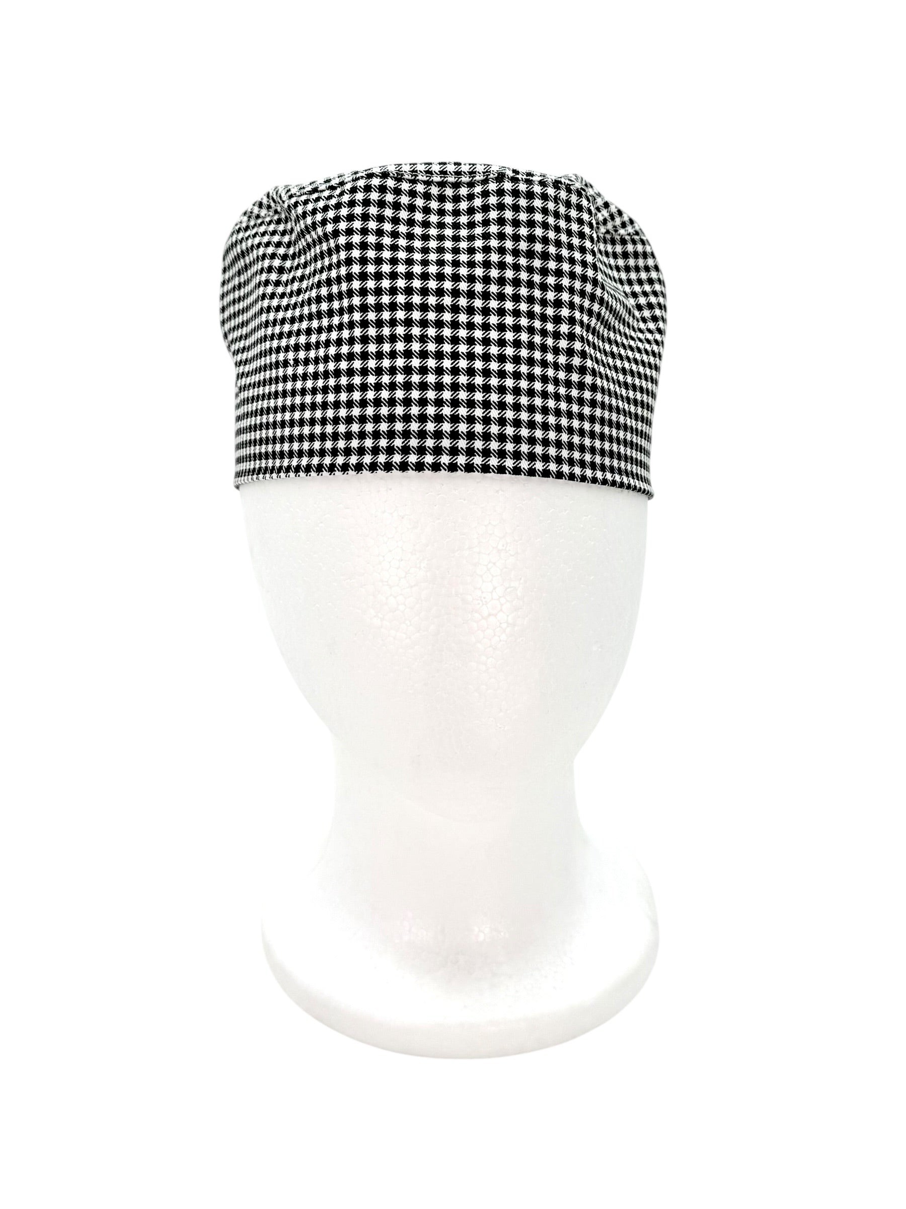 Black & White Checked Chef Hat