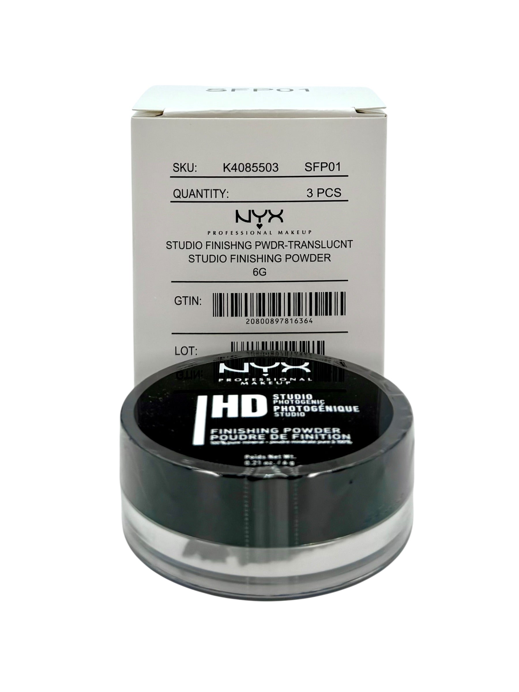 NYX HD Studio Finishing Powder, .21 oz. Sifter Jar - Pack of 3 Jars