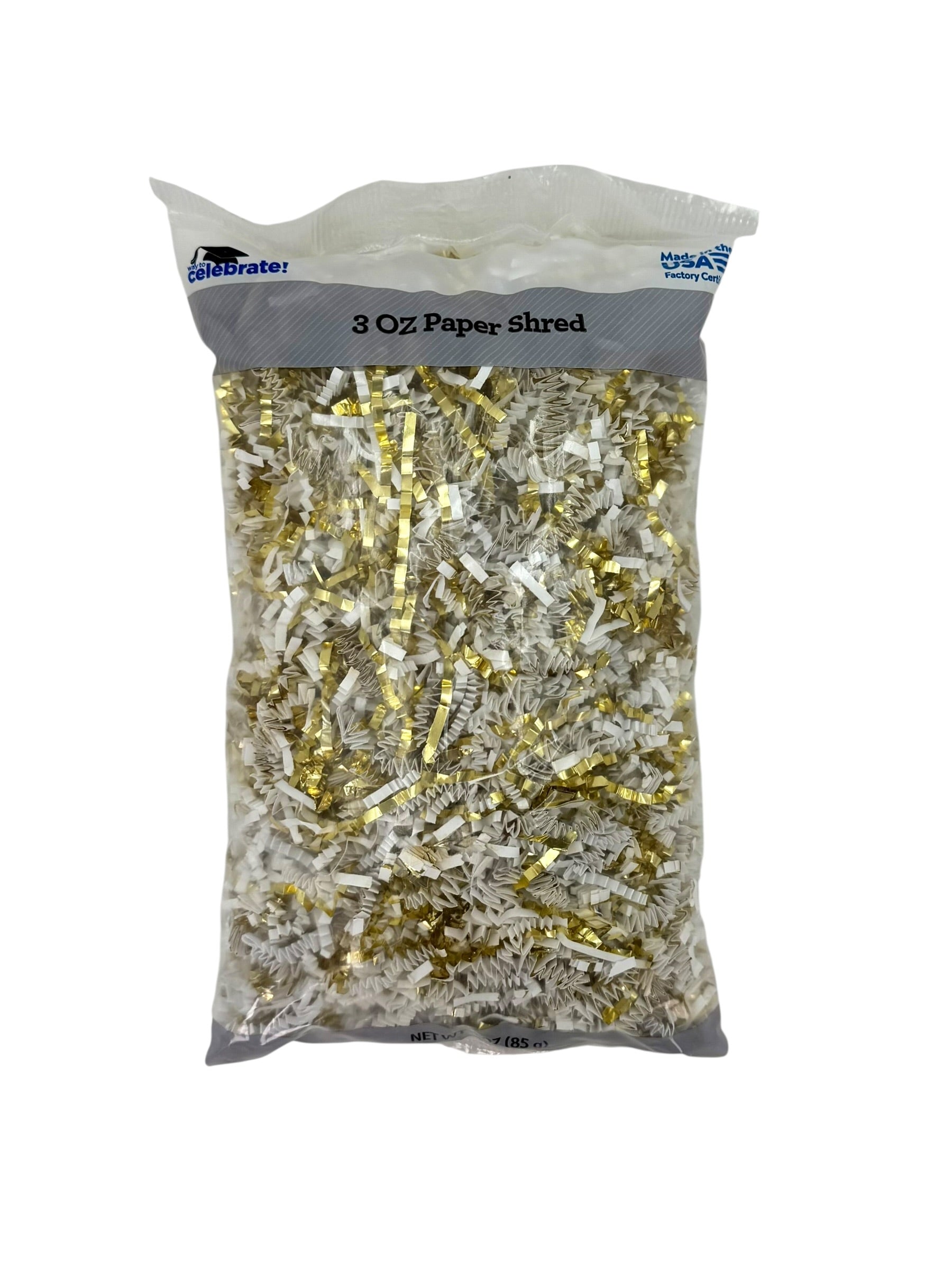 Crinkle Paper - Shredded Filler for Gift Boxes / Packing, 3 oz. Bag