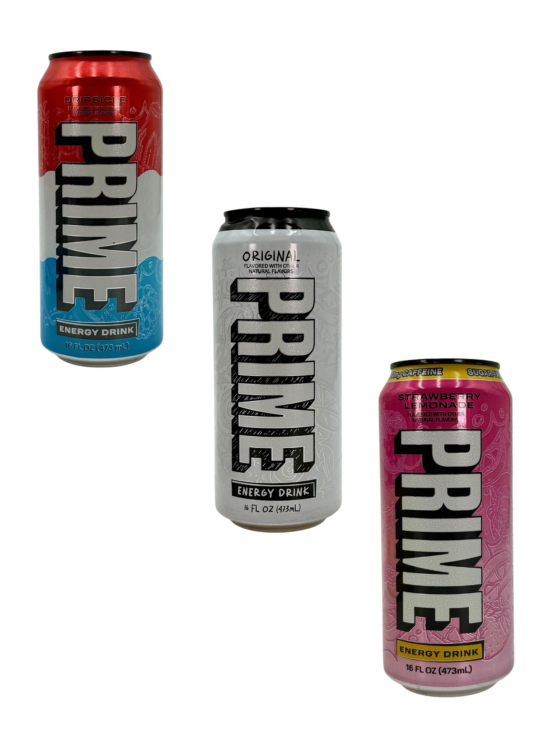Prime Sugar Free Energy Drink, Various Flavors - 16 oz. Can, Case of 12 Cans