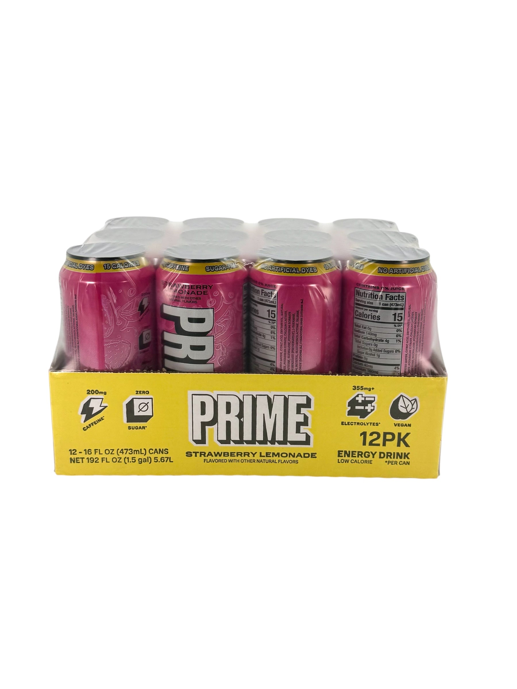 Prime Sugar Free Energy Drink, Various Flavors - 16 oz. Can, Case of 12 Cans