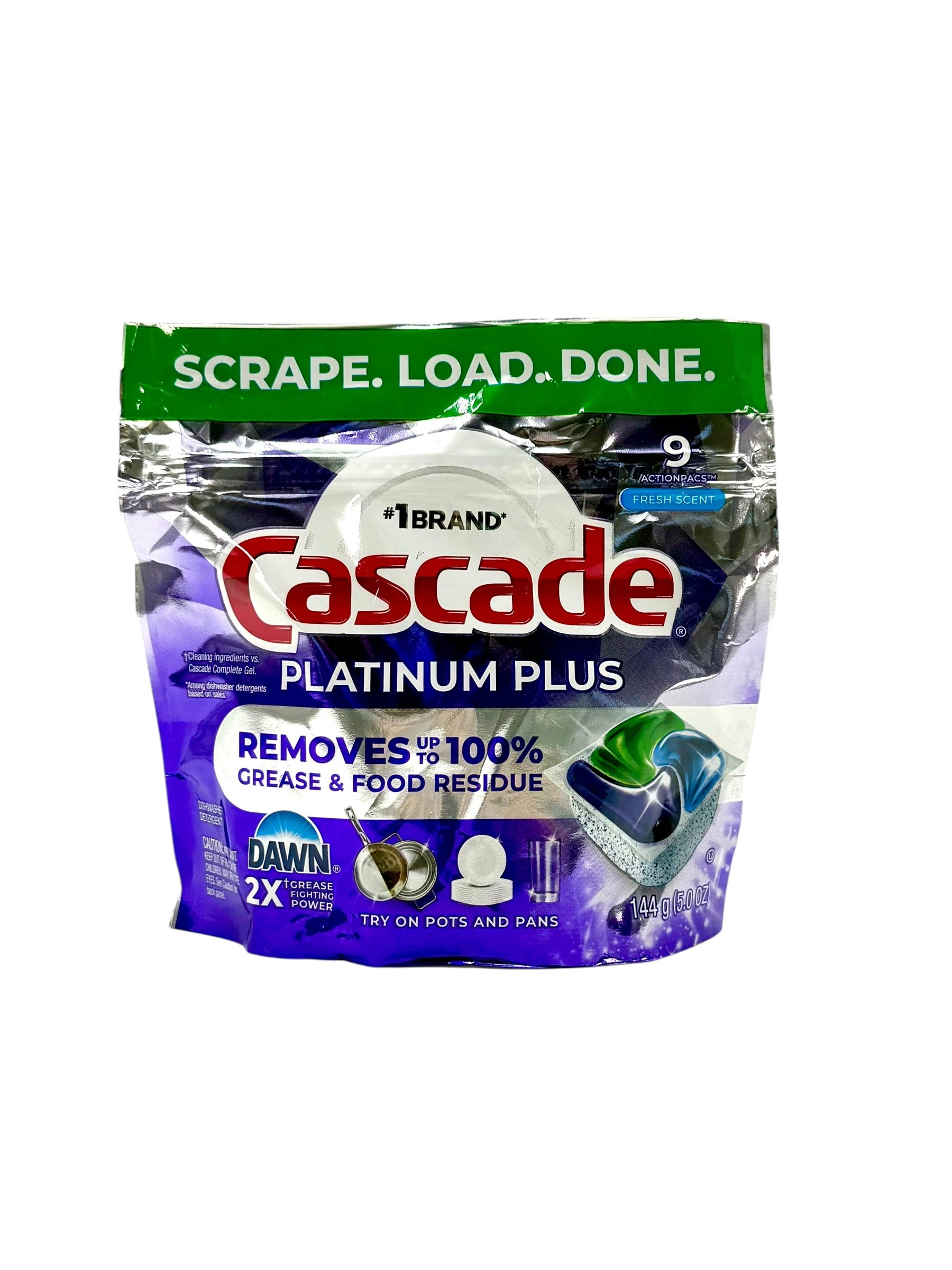 Cascade Dishwasher Detergent Pacs, 9 - 12 Count Package