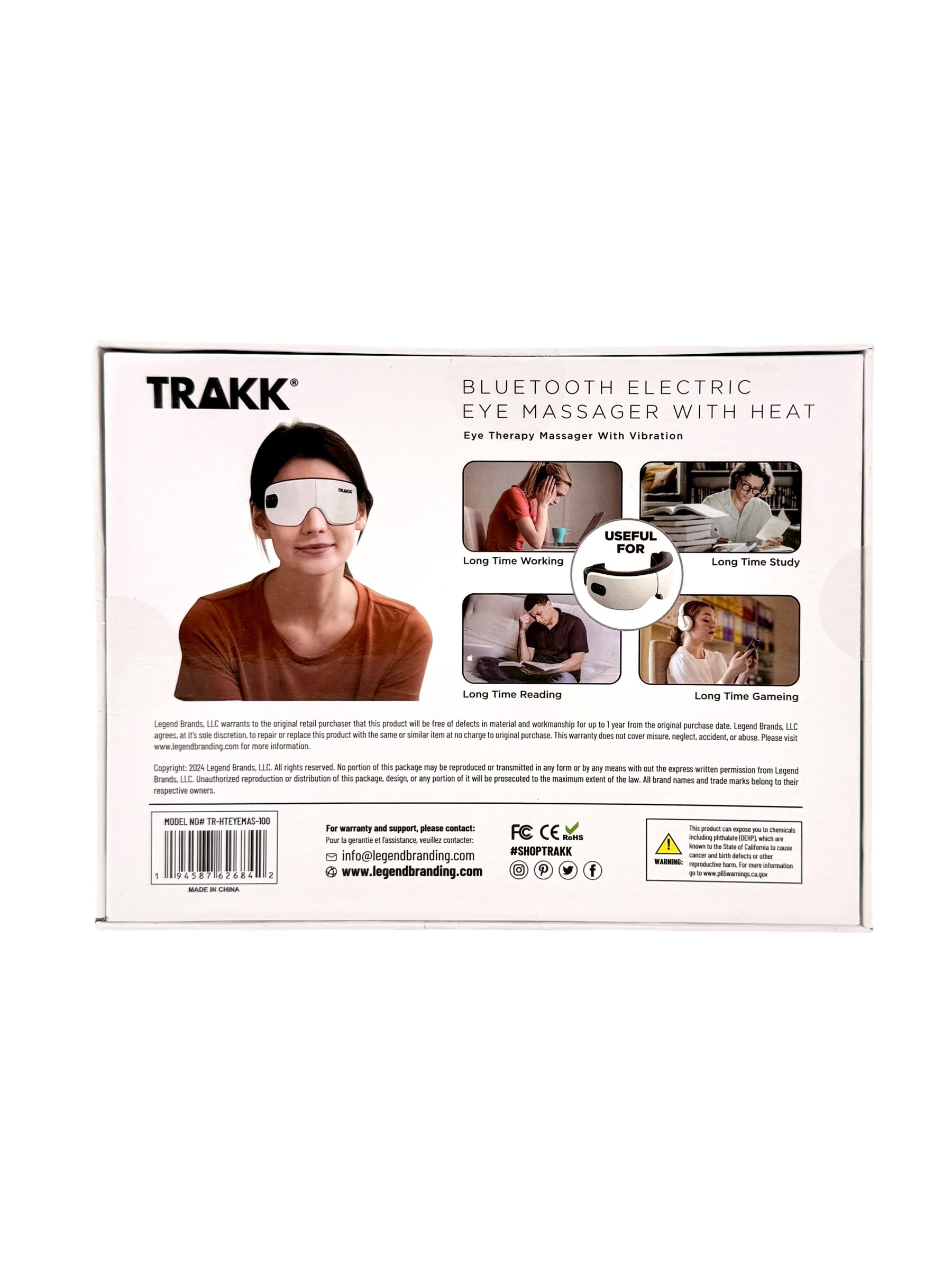 Trakk Bluetooth Eye Massager with Heat