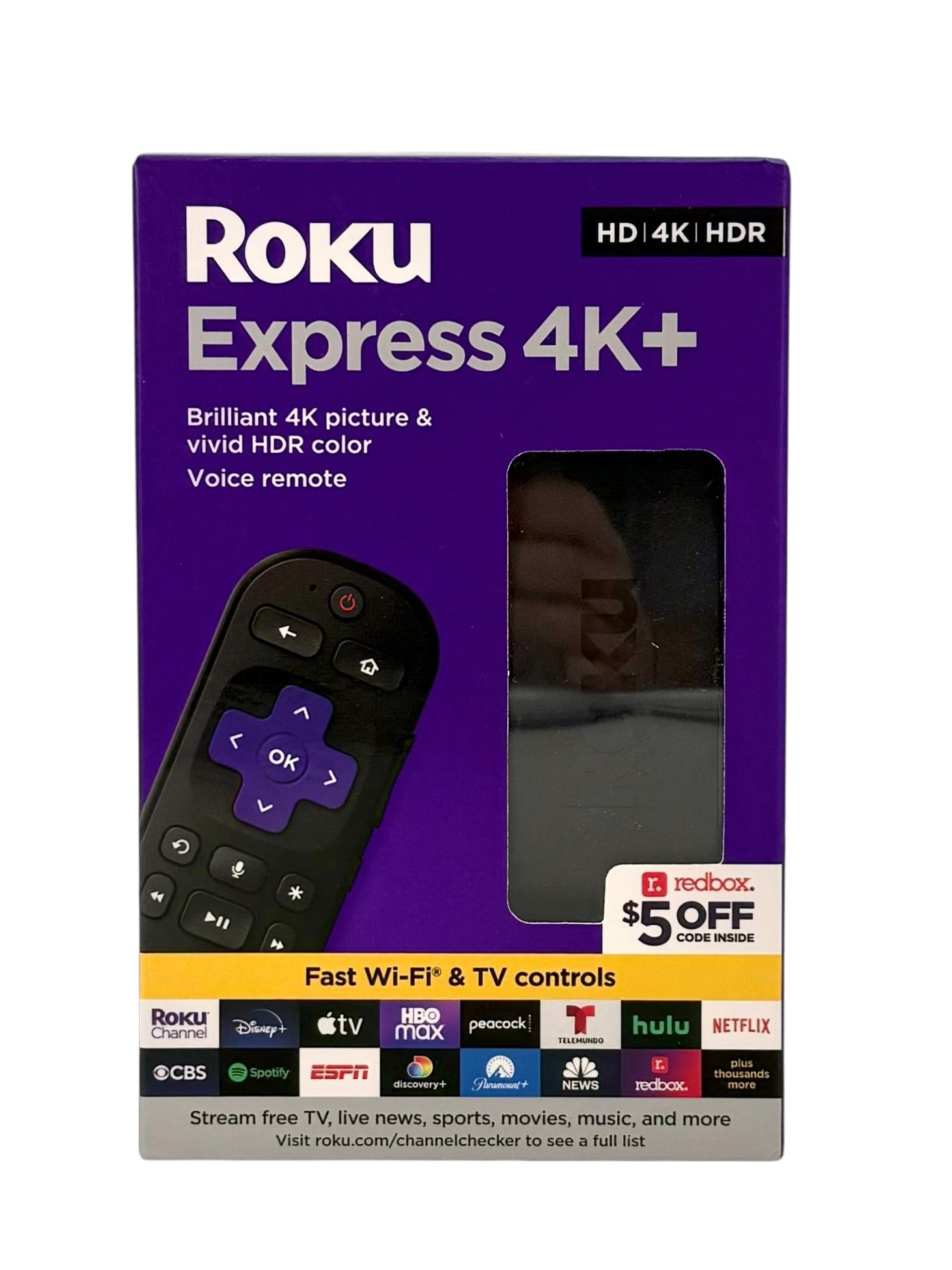 Roku Express 4K+ Streaming Device with Roku Voice Remote