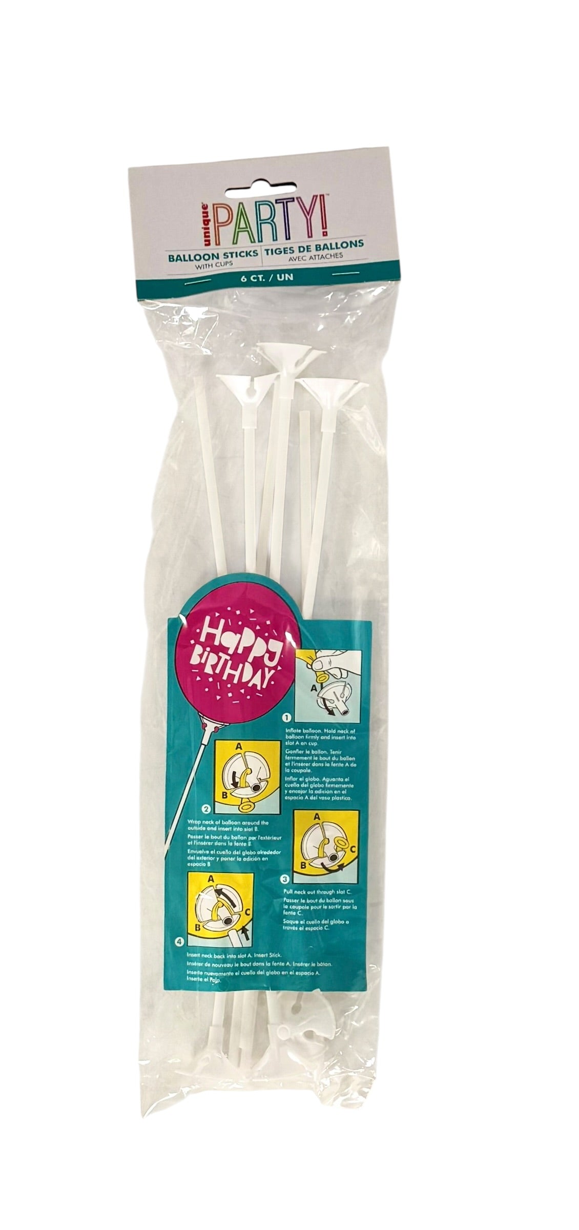 Balloon Sticks, Pack of 72