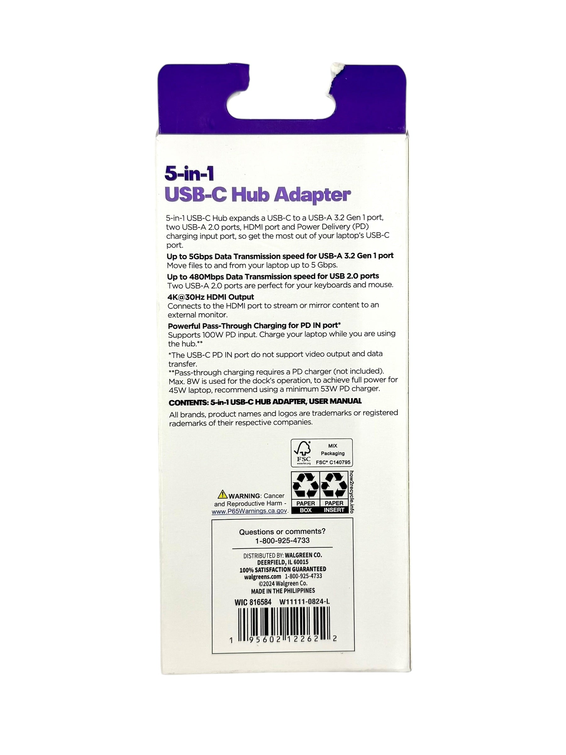 5-in-1 USB-C Hub Adapter