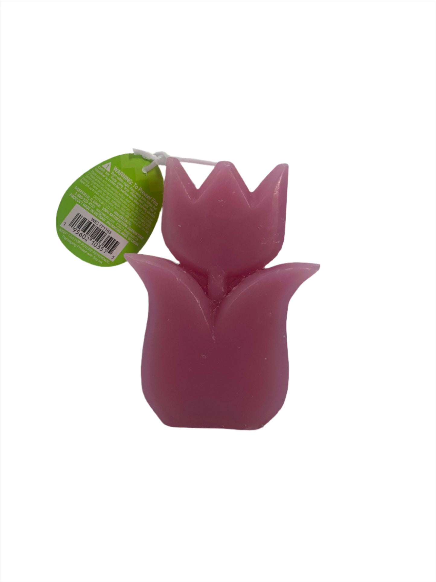 Tulip Candle. Unscented. Assorted Colors. One Candle.