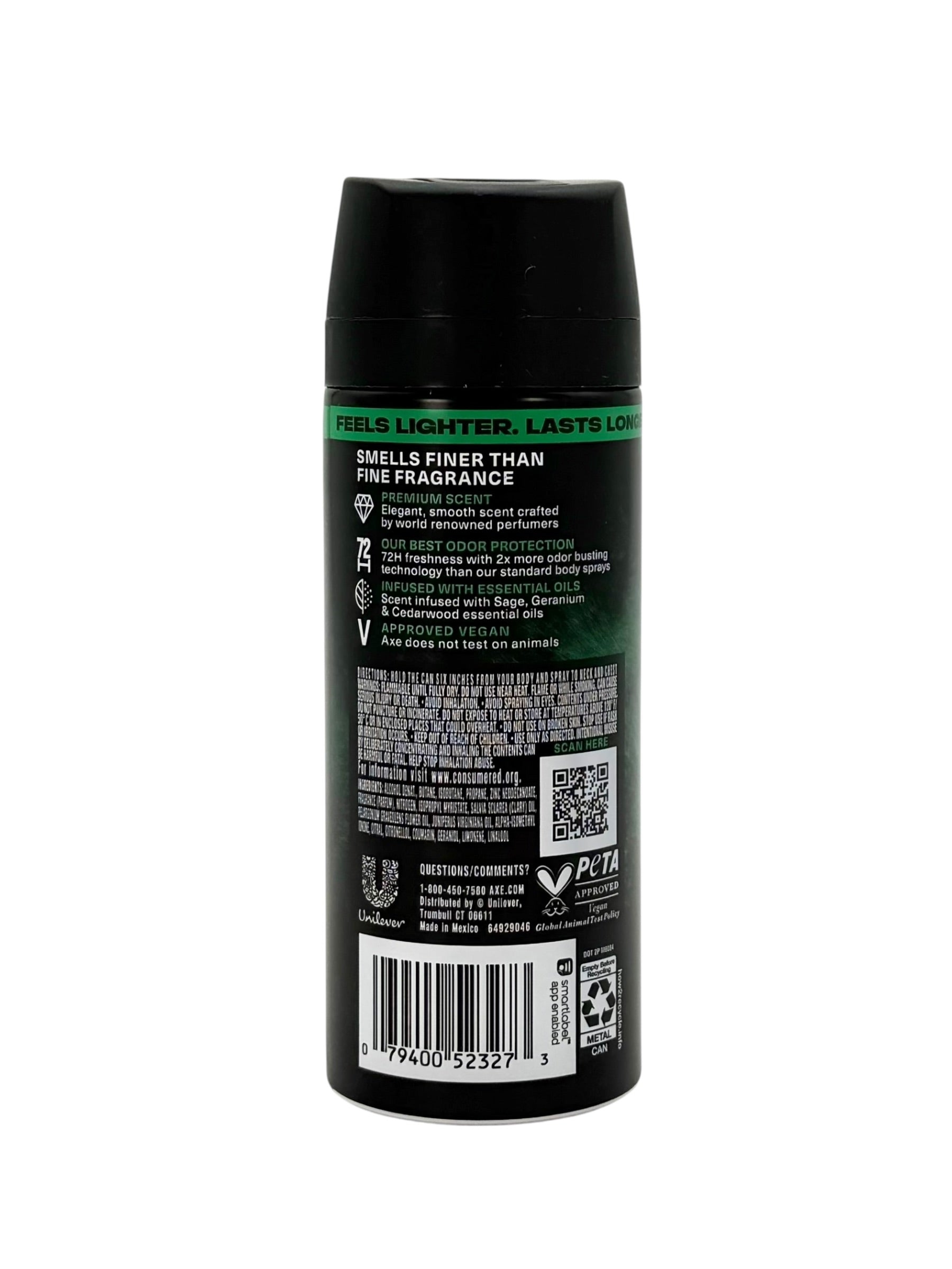 Axe Emerald Sage Premium Deodorant Body Spray, 2.9 oz. - Pack of 3