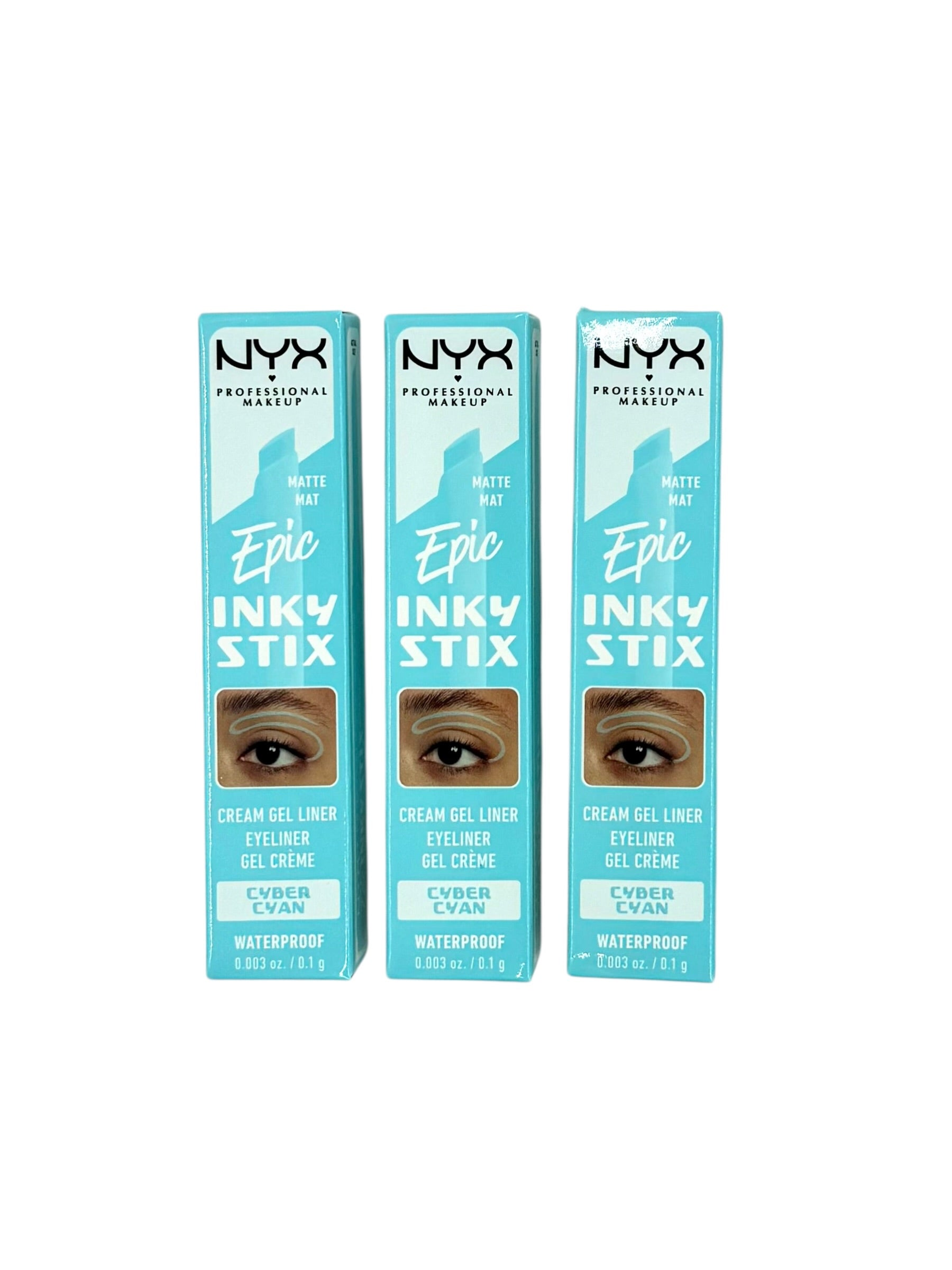 NYX Professional Makeup Epic Inky Stix Eyeliner - Pack of 3