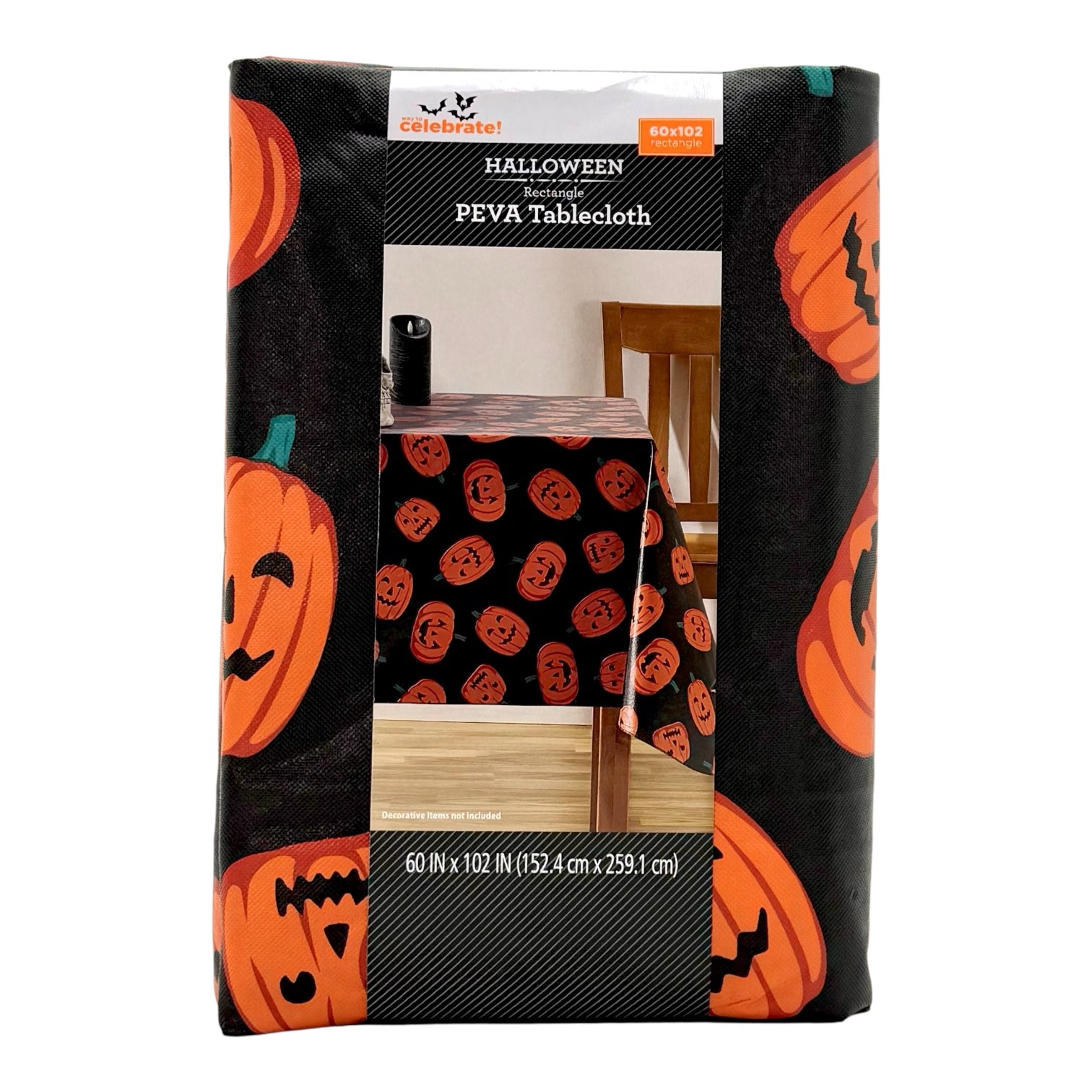 Halloween Tablecloth, Tossed Pumpkin