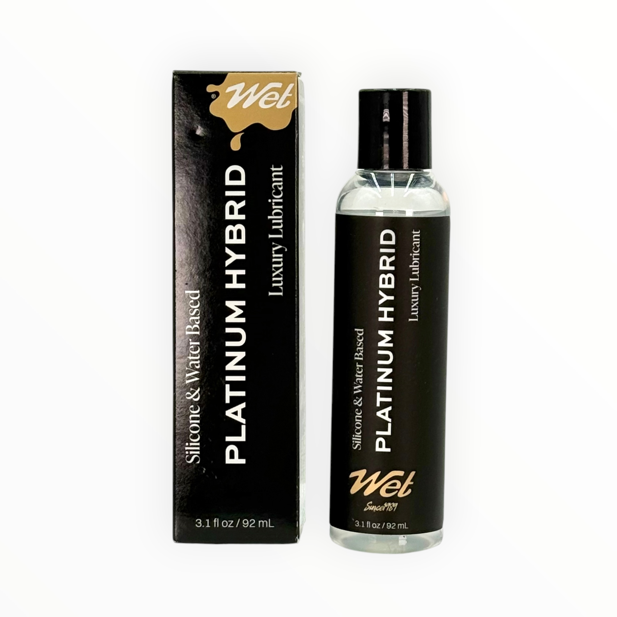 Wet Platinum Hybrid Silicone & Water Based Personal Lubricant, 3.1 oz.