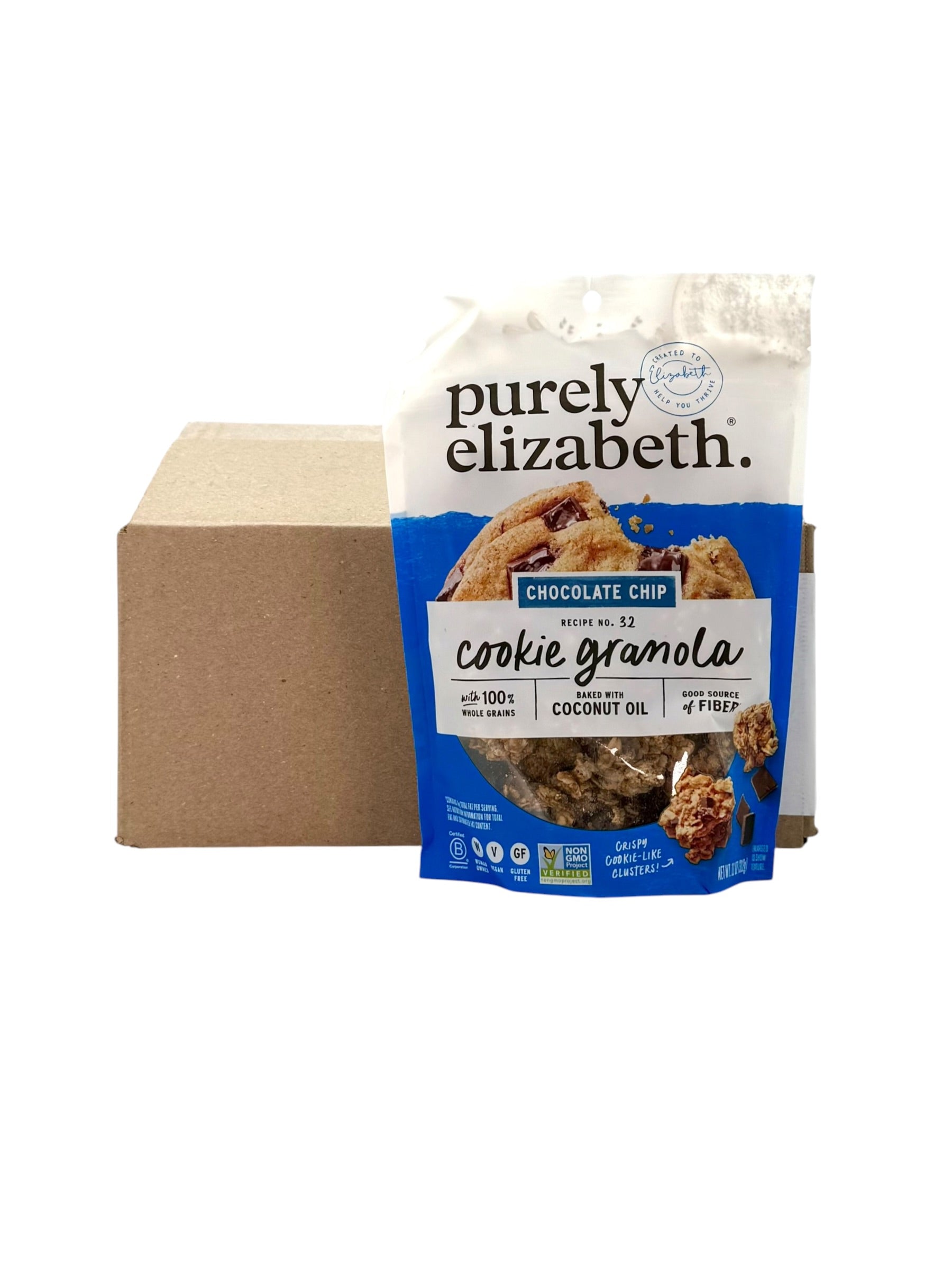 Chocolate Chip Cookie Granola, Purely Elizabeth - 11 oz. Bag, Case of 6 Bags