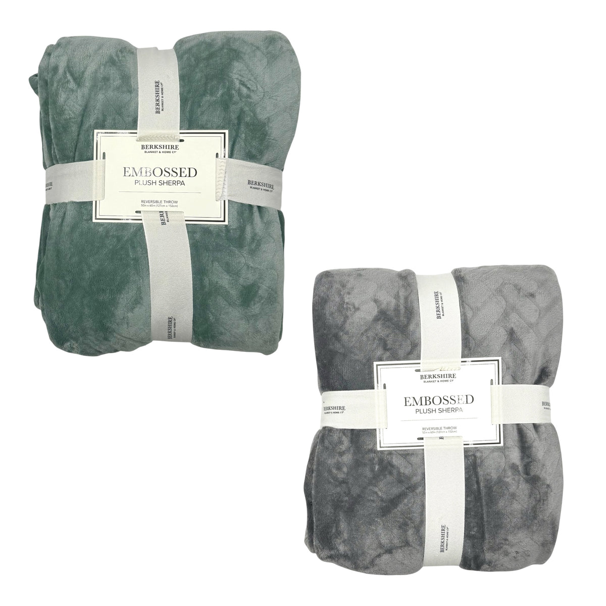 Plush Sherpa Throw Blanket - Assorted Colors