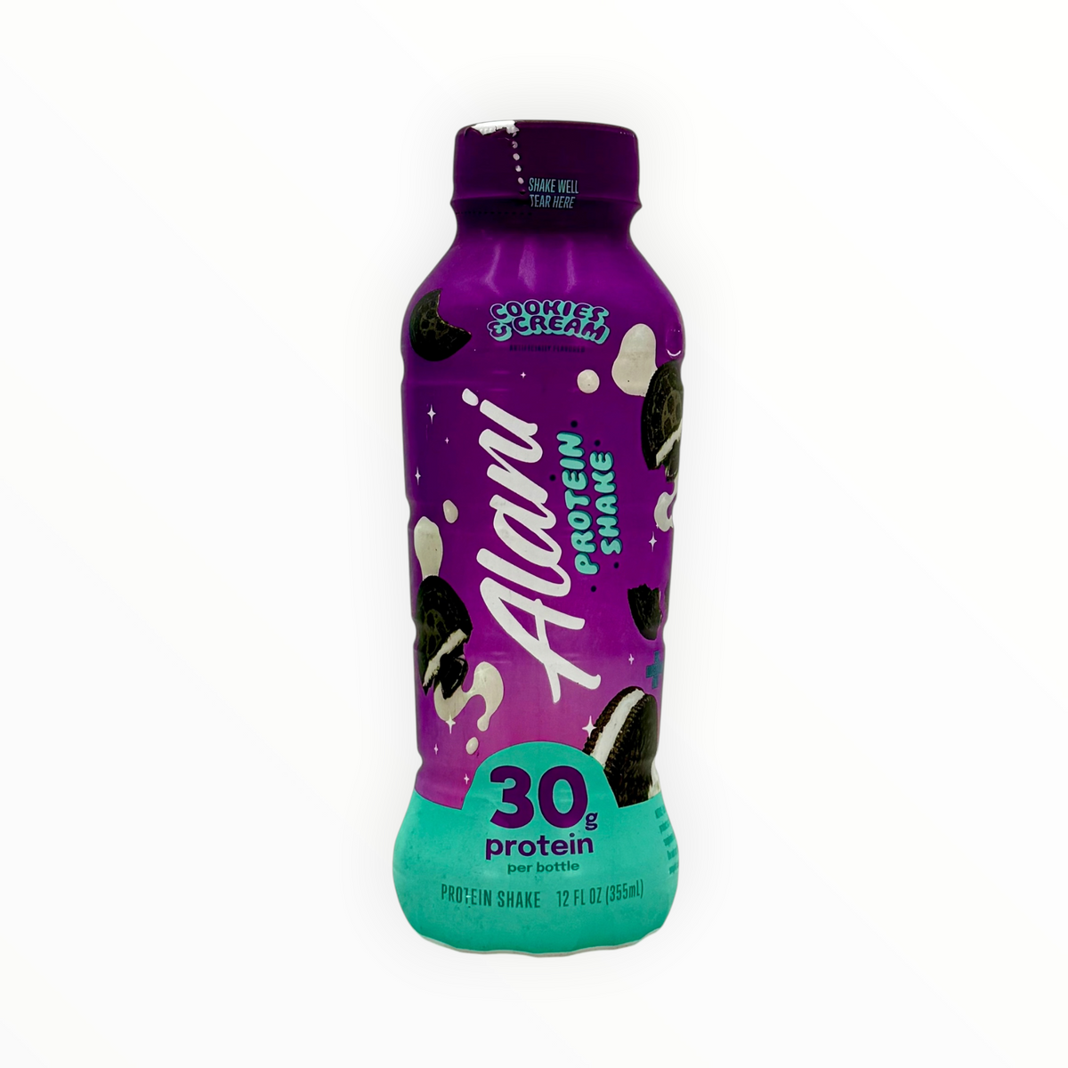 Alani Protein Shake, Cookies & Cream - 12 oz. Bottle, Case of 12 Bottles