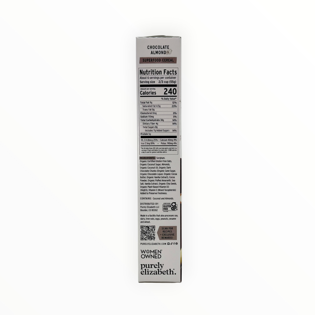 Chocolate Almond Superfood Cereal, Purely Elizabeth - 11 oz. Box