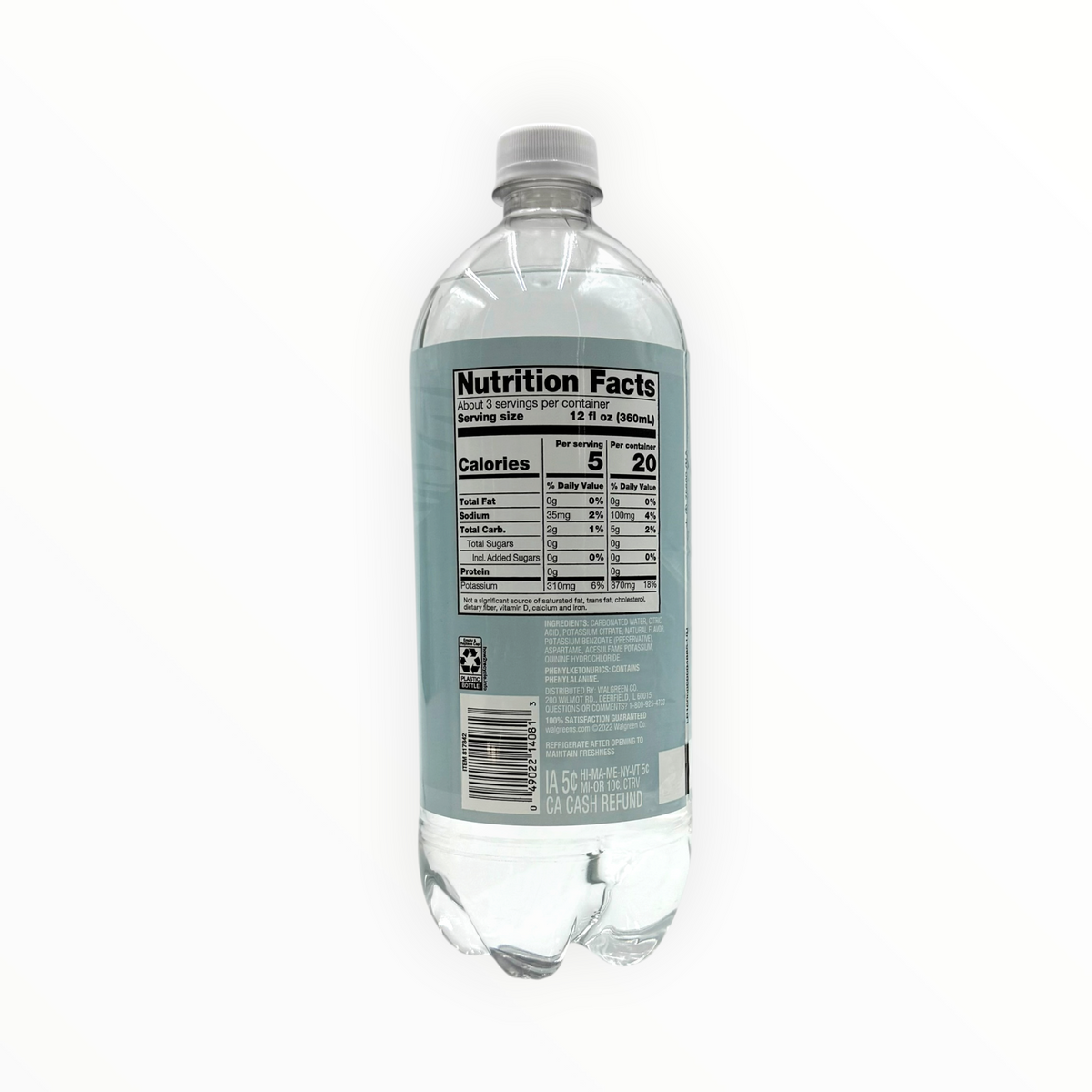 Nice! Diet Tonic Water - 33.8 fl. oz. Bottle, Case of 12 Bottles