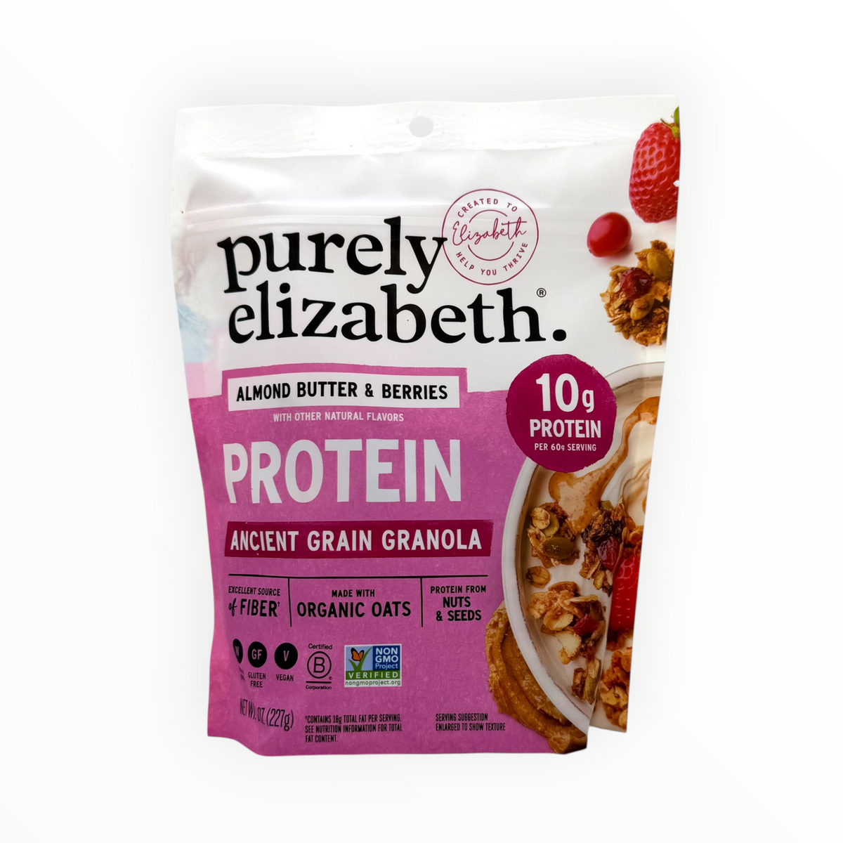 Almond Butter & Berries Protein Ancient Grain Granola, Purely Elizabeth