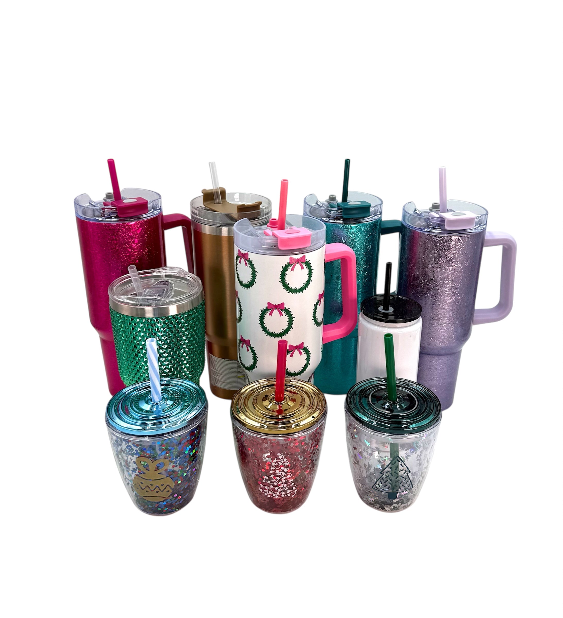 Water Bottles with Straws - Assorted Box