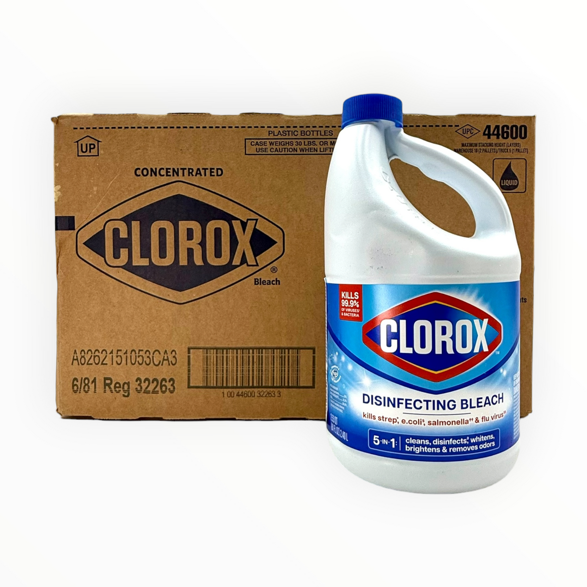 Clorox Disinfecting Bleach - 81 oz. Bottle, Case of 6 Bottles
