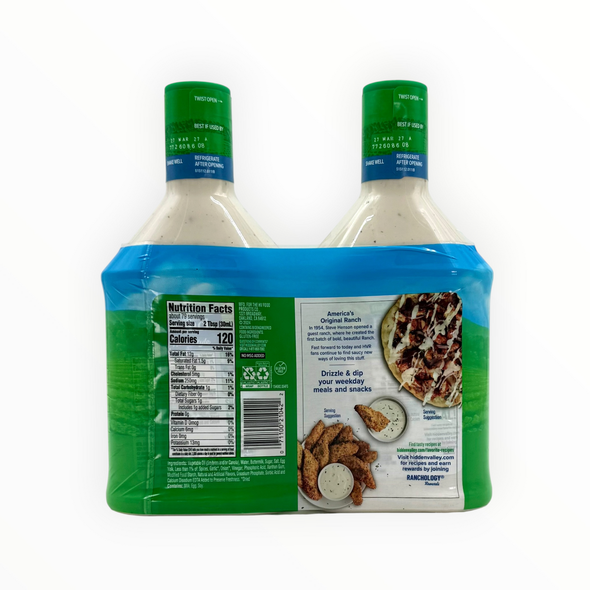 Hidden Valley Ranch Condiment & Dressing - 40 oz. Bottle - Pack of 2 Bottles