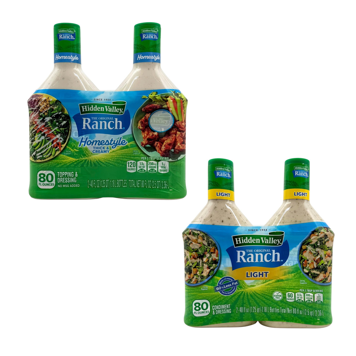 Hidden Valley Ranch Condiment & Dressing - 40 oz. Bottle - Pack of 2 Bottles