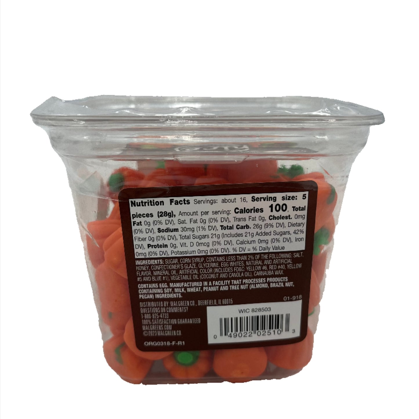 Candy, Cream Pumpkins- 1 pound tub- Case of 24 tubs