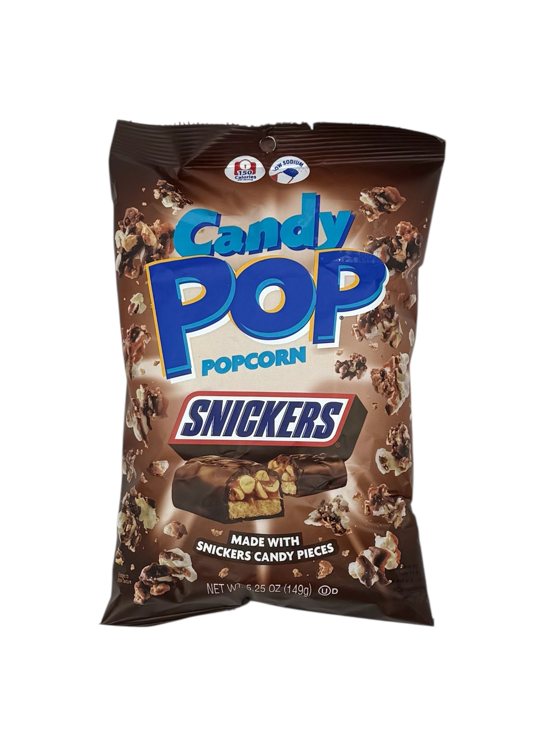 Candy Pop Snickers Popcorn, 5.25 oz. Bag, Case of 6 Bags