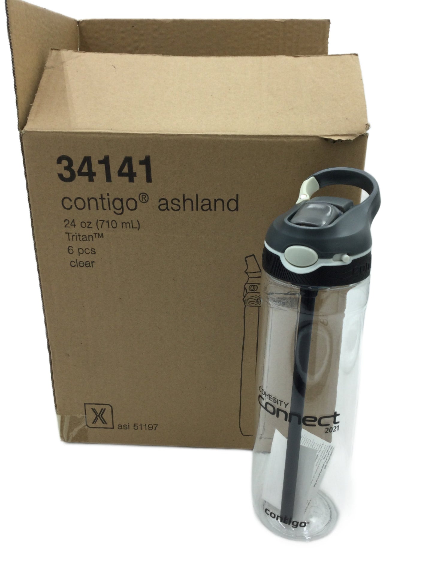 Water Bottle, Plastic, Contigo, Branded with Cohesity Connect, Case of 6