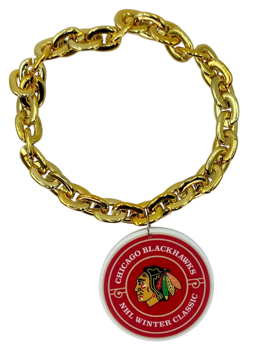 Blackhawks Winter Classic Gold Fanchain