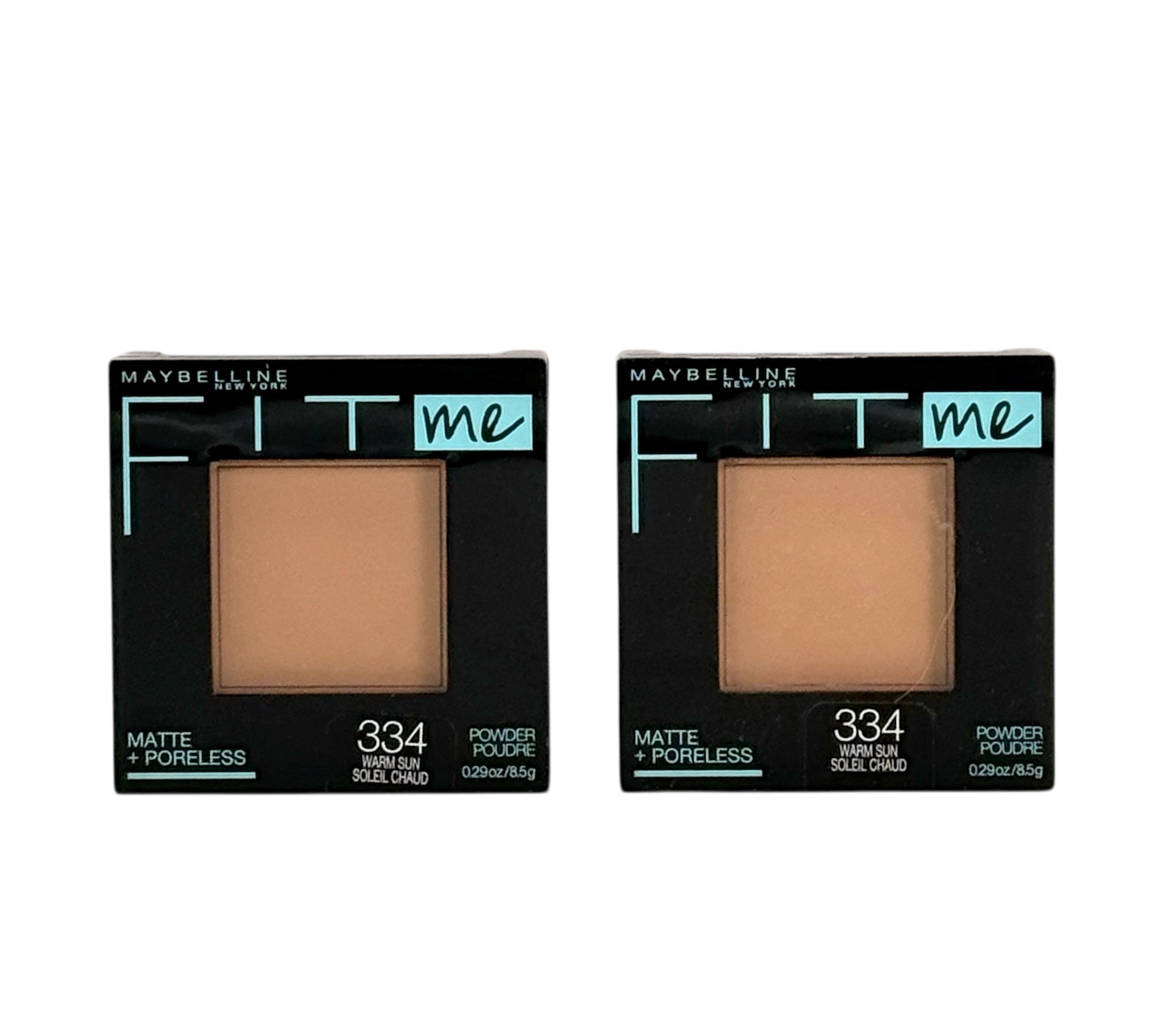Maybelline Fit Me Matte & Poreless Powder, 0.29 oz. Compact, Pack of 2