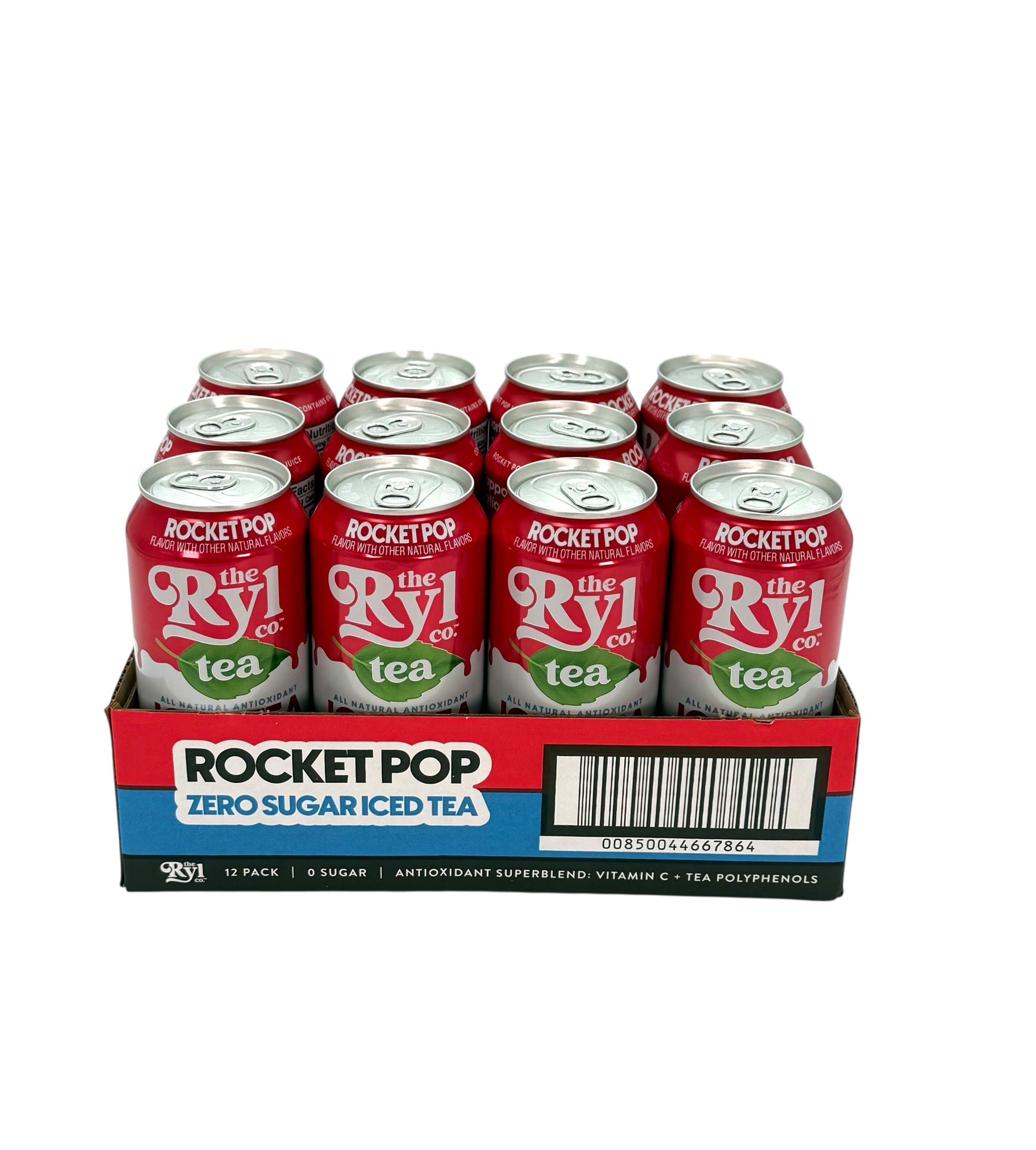 Ryl Rocket Pop Iced Tea, 16 oz. Can, Case of 12 Cans