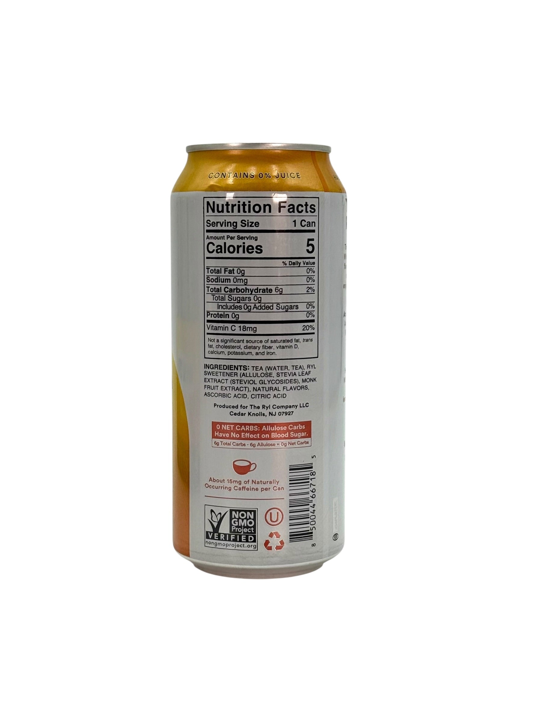 Ryl Half & Half Iced Tea, 16 oz. Can, Case of 12 Cans