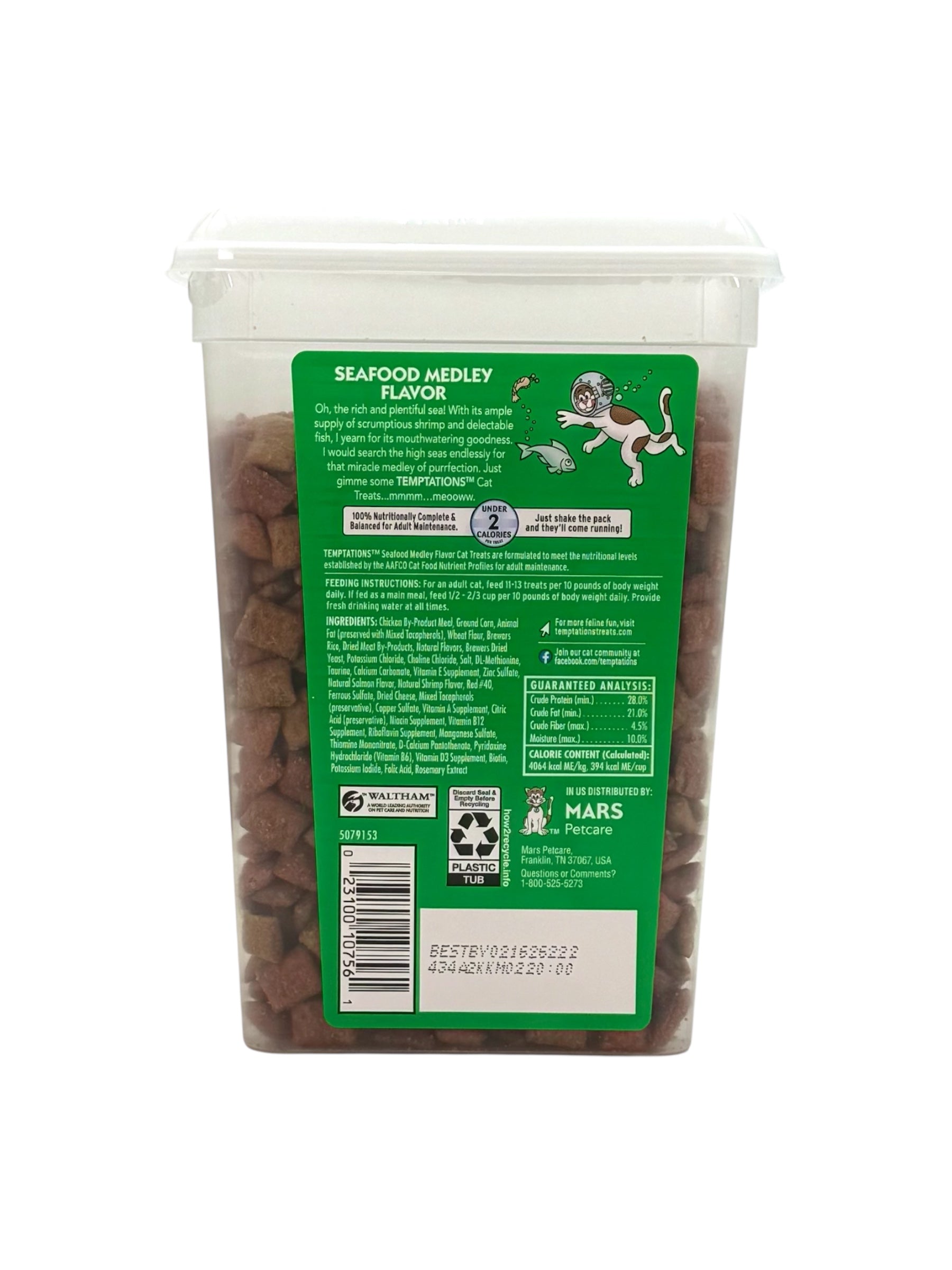 Temptations Cat Treats, 16 oz. Tub, Case of 4 Tubs