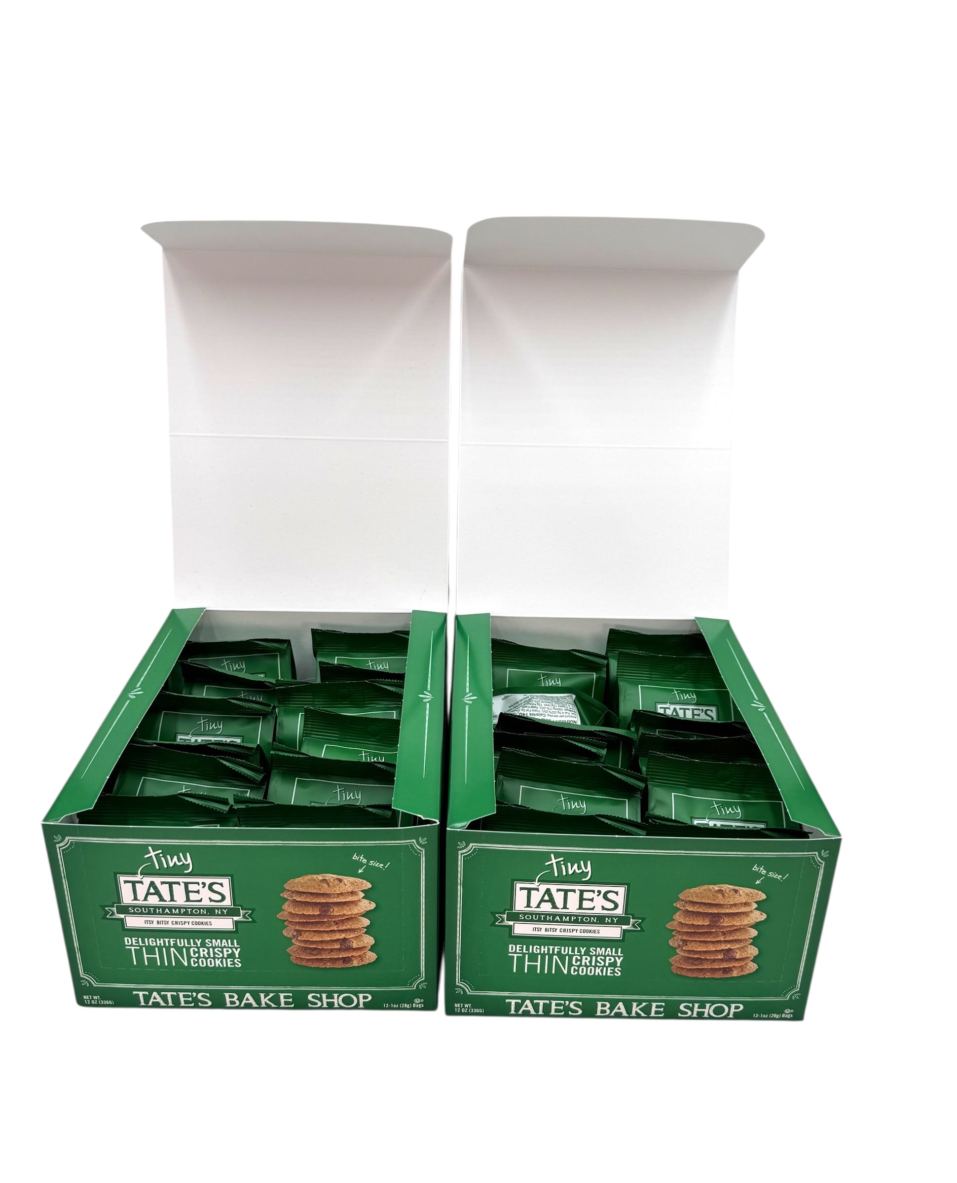 Tiny Tate's Itsy Bitsy Crispy Chocolate Chip Cookies, 1 oz. Bag, Case of 24 Bags