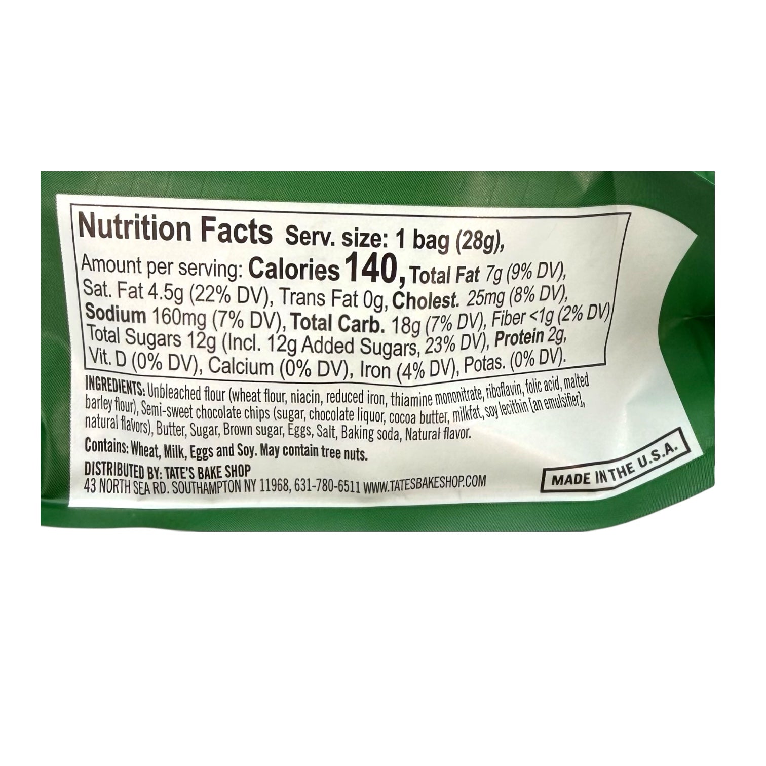 Tiny Tate's Itsy Bitsy Crispy Chocolate Chip Cookies, 1 oz. Bag, Case of 24 Bags