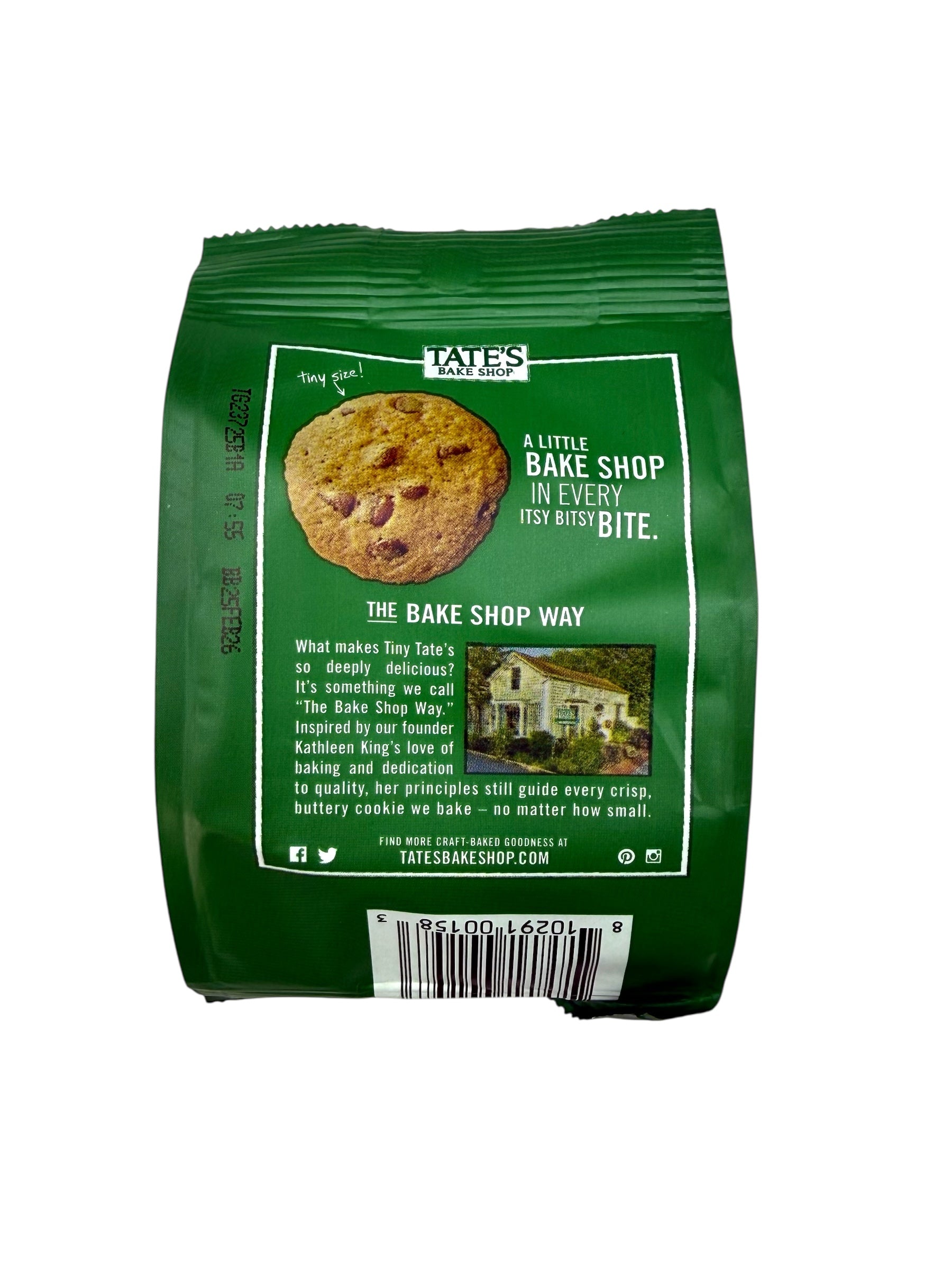 Tiny Tate's Itsy Bitsy Crispy Chocolate Chip Cookies, 1 oz. Bag, Case of 24 Bags