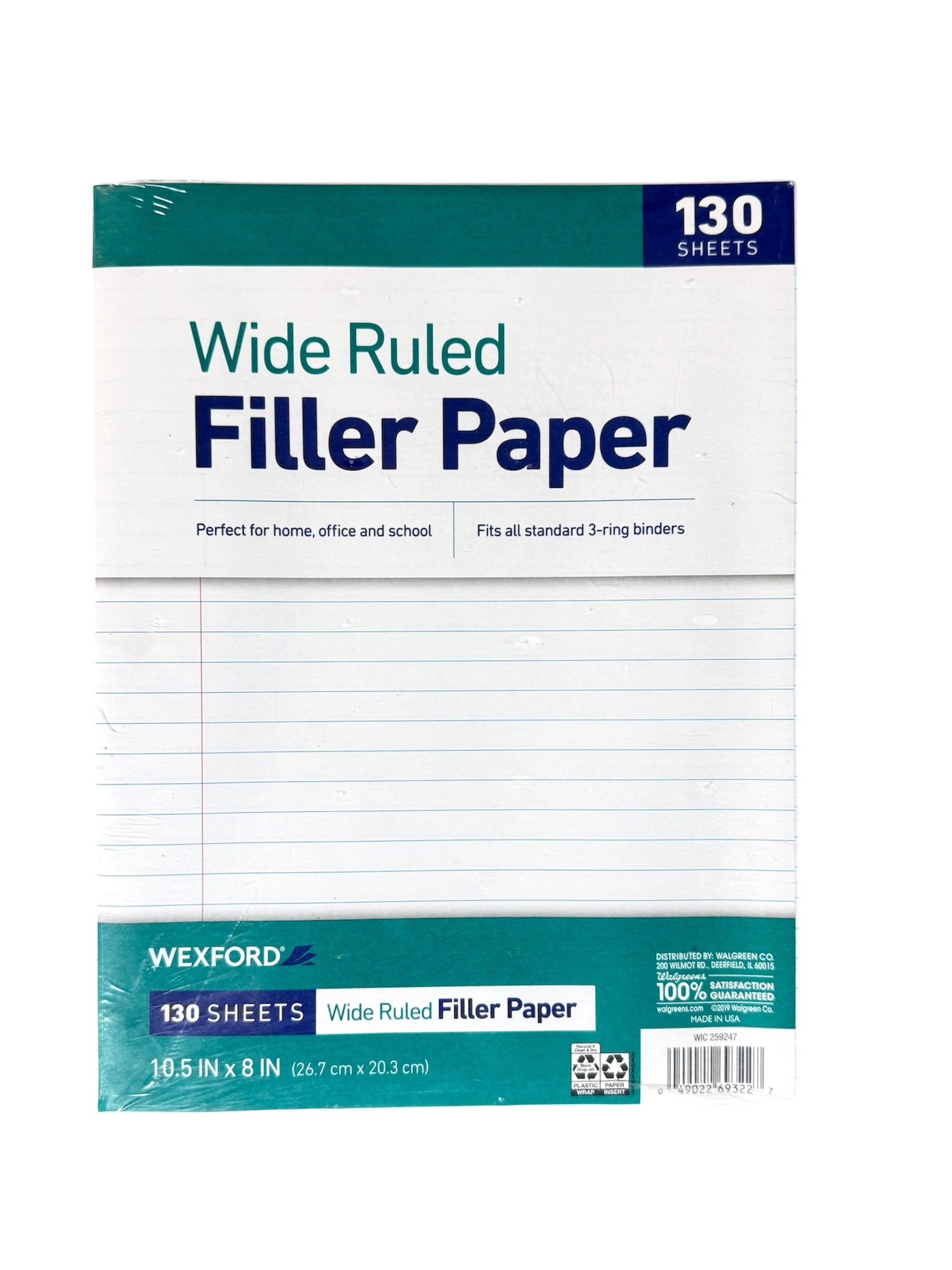 WEXFORD Filler Paper, 130 Sheets