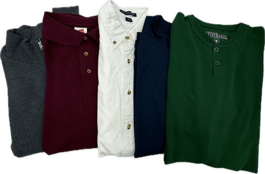 Men's Long Sleeve Shirts - Assorted Styles - Size XL: Box of 20 shirts