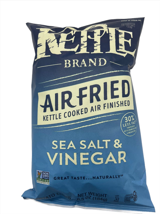 Potato Chips, Kettle Cooked Sea Salt & Vinegar- 6.5 oz bag- Case of 12 bags