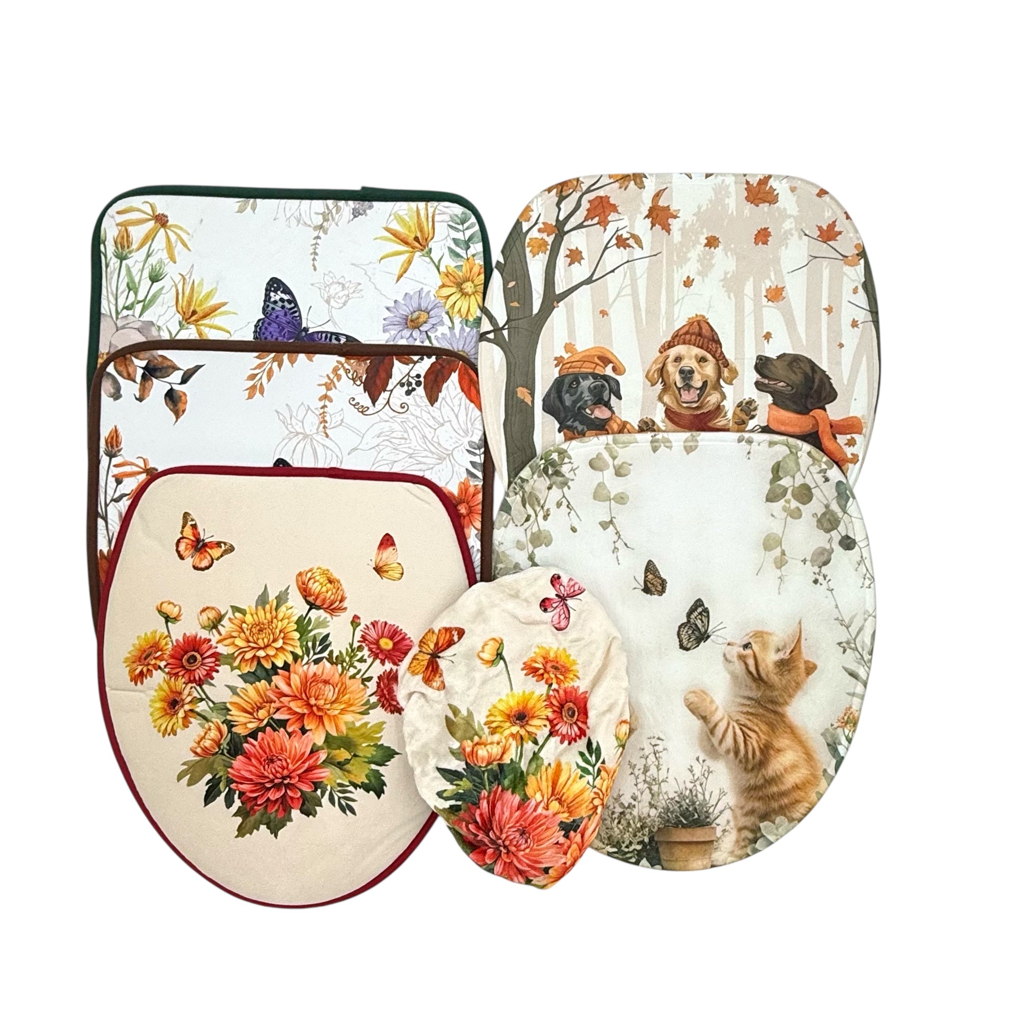 Toilet Base Mats & Toilet Seat Covers, Assorted Box