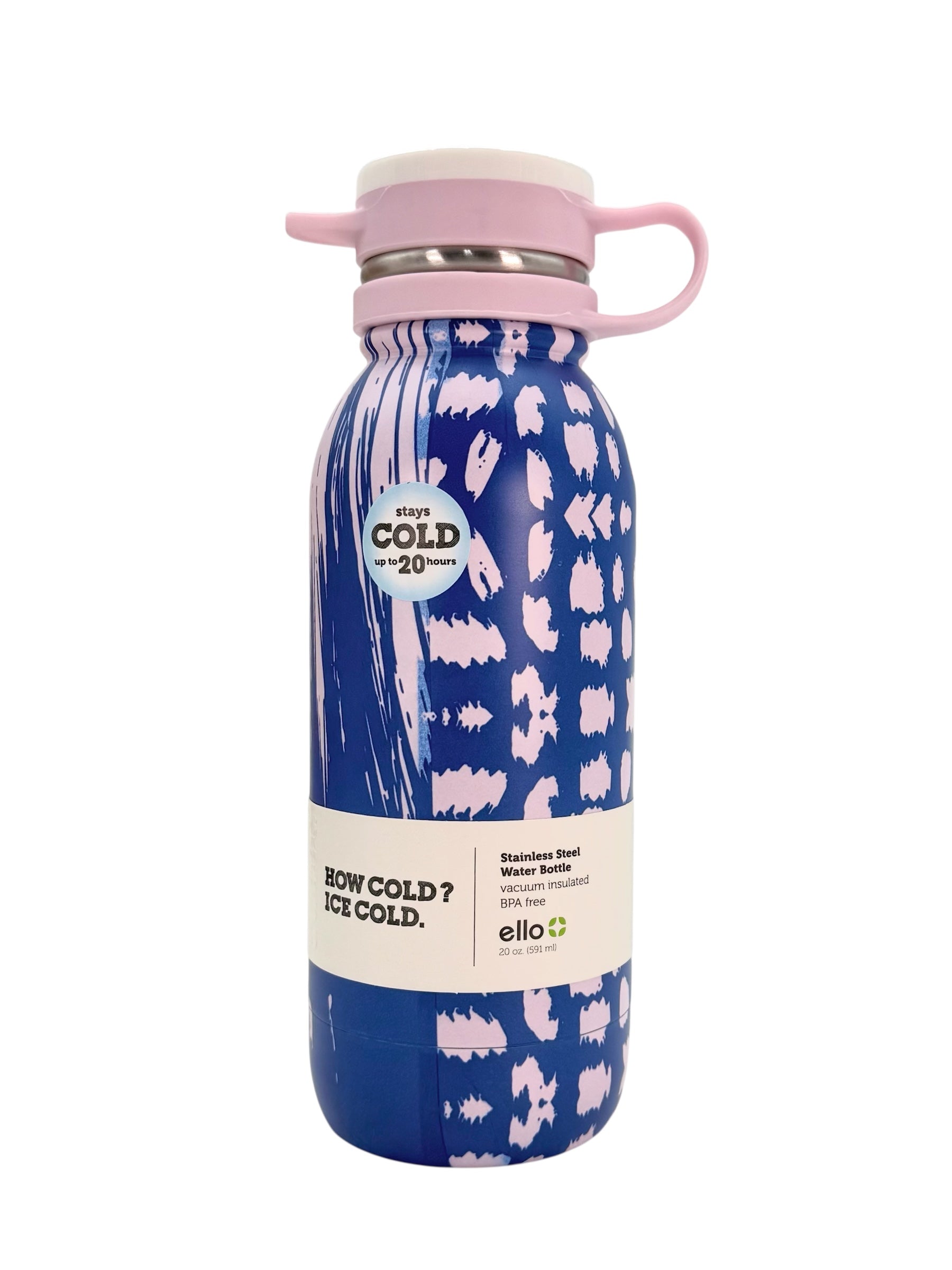 20 oz. Stainless Steel Water Bottles, Ello Brand - Case of 6