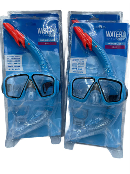 Swim Snorkel Set, Adult Size. Case of 4