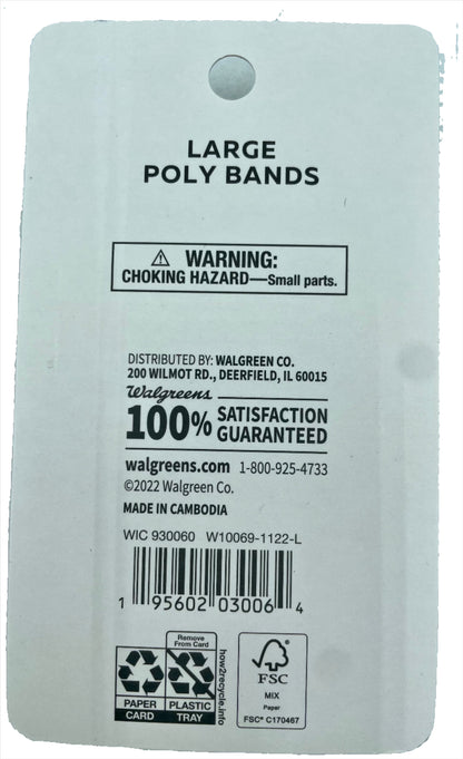 Hair Poly/Rubber Bands, Modern Expressions, 100+ per package.