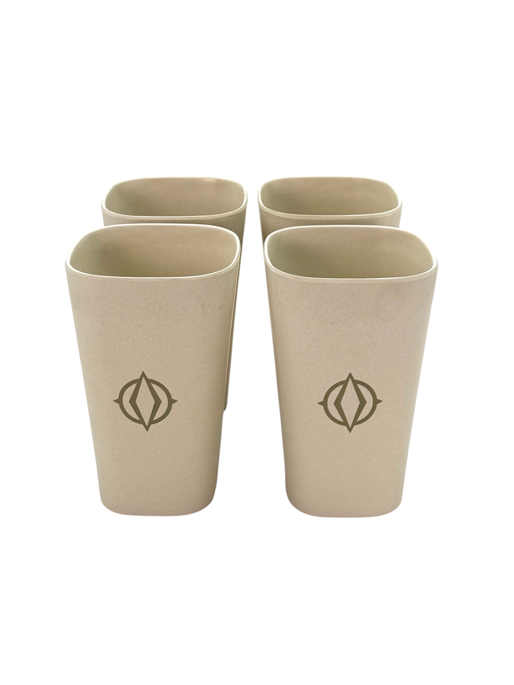 Eco-Friendly Bamboo Fiber Cups, Set of 4