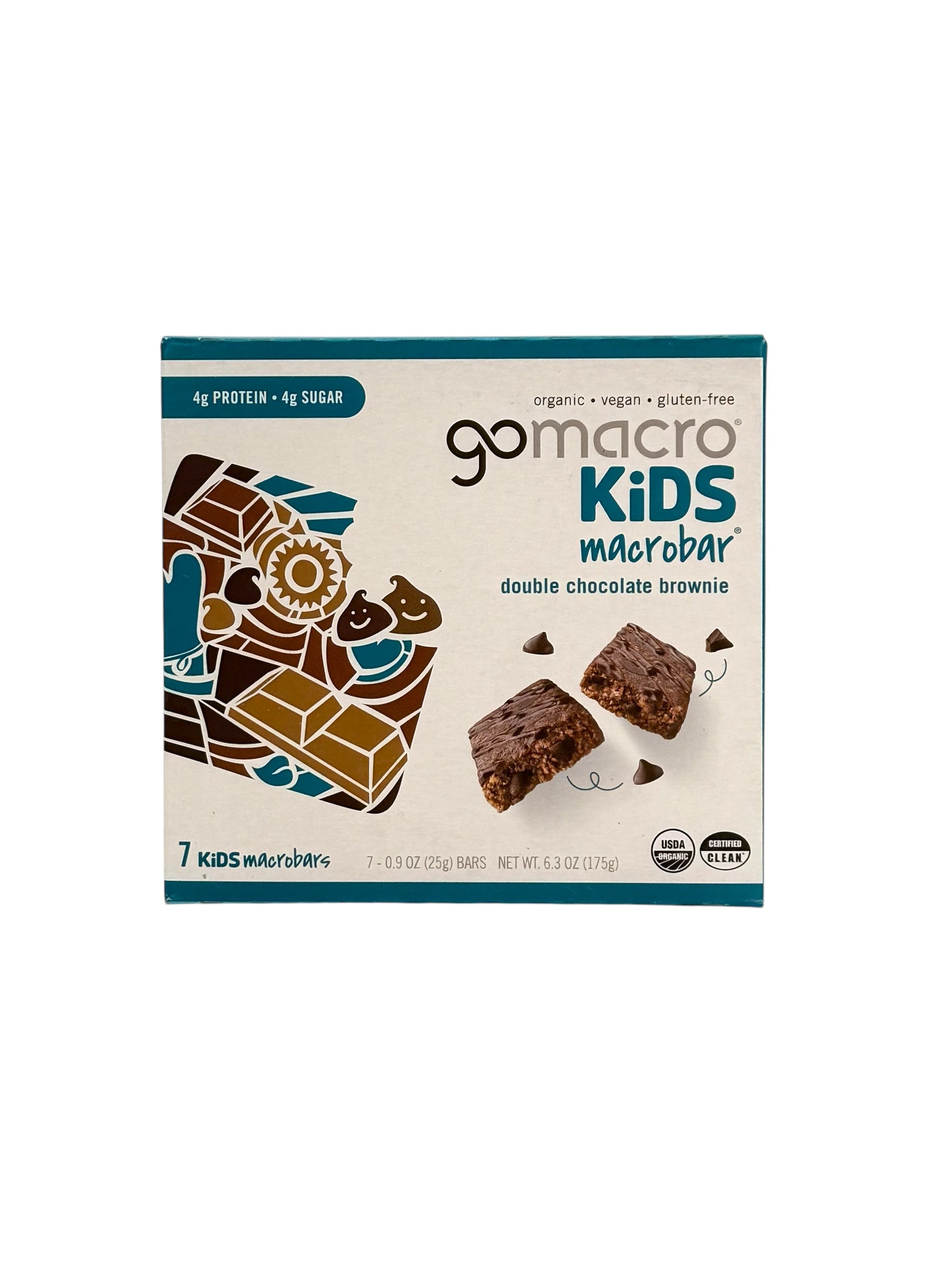 GoMacro Kids Double Chocolate Brownie Macrobar, Case of 49 Bars