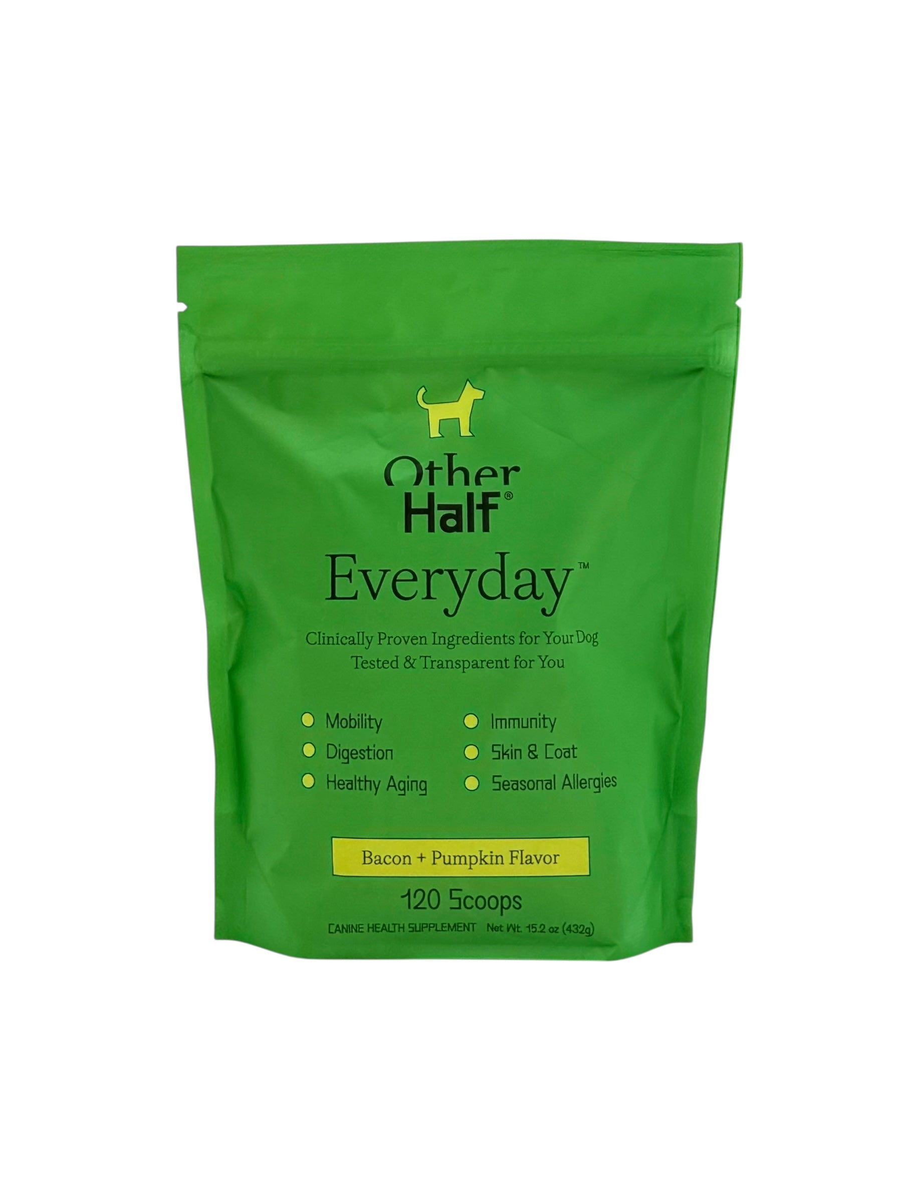 Canine Everyday Health Supplement, Bacon & Pumpkin Flavor - My Other Half Brand