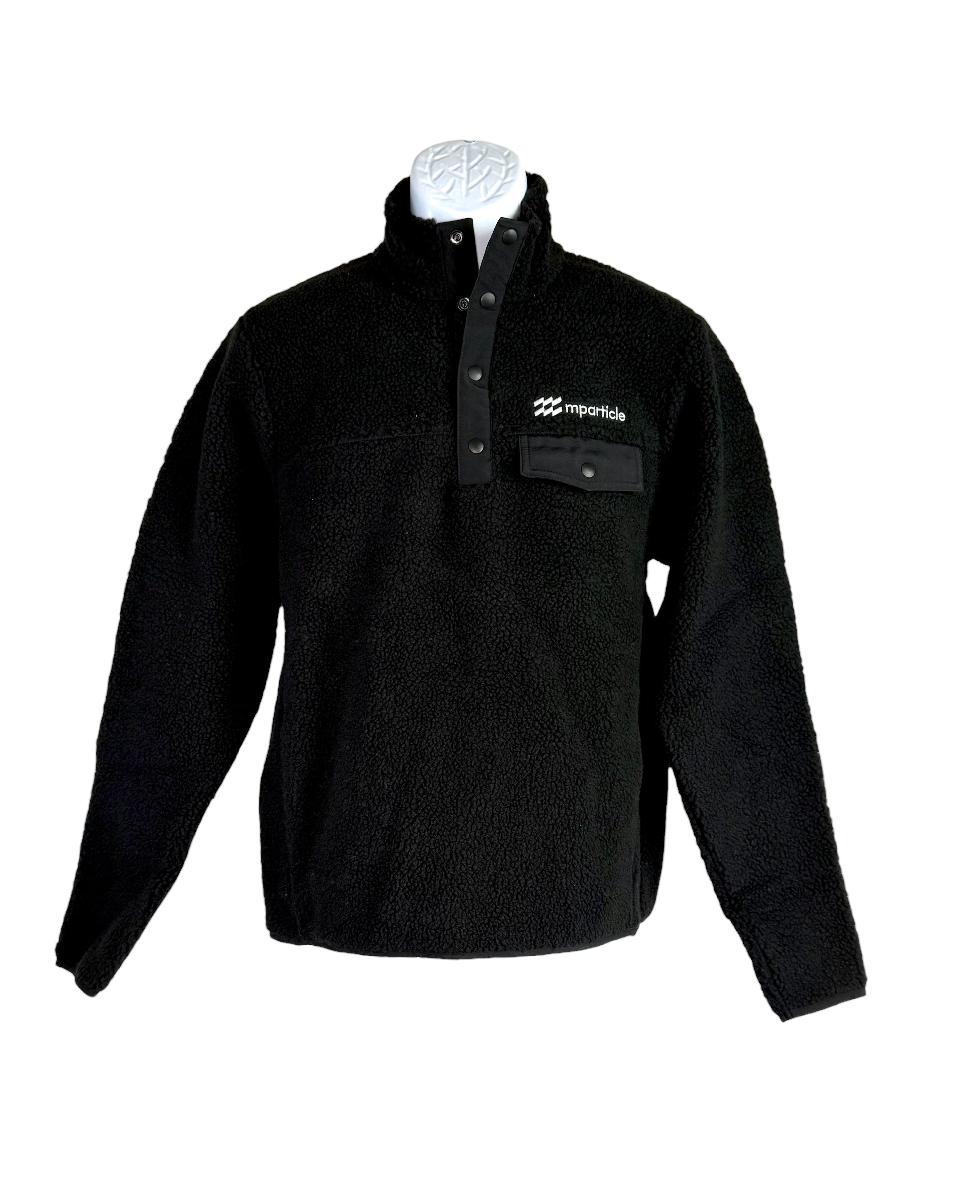 Black Fleece Snap Pullover, mparticle Branded