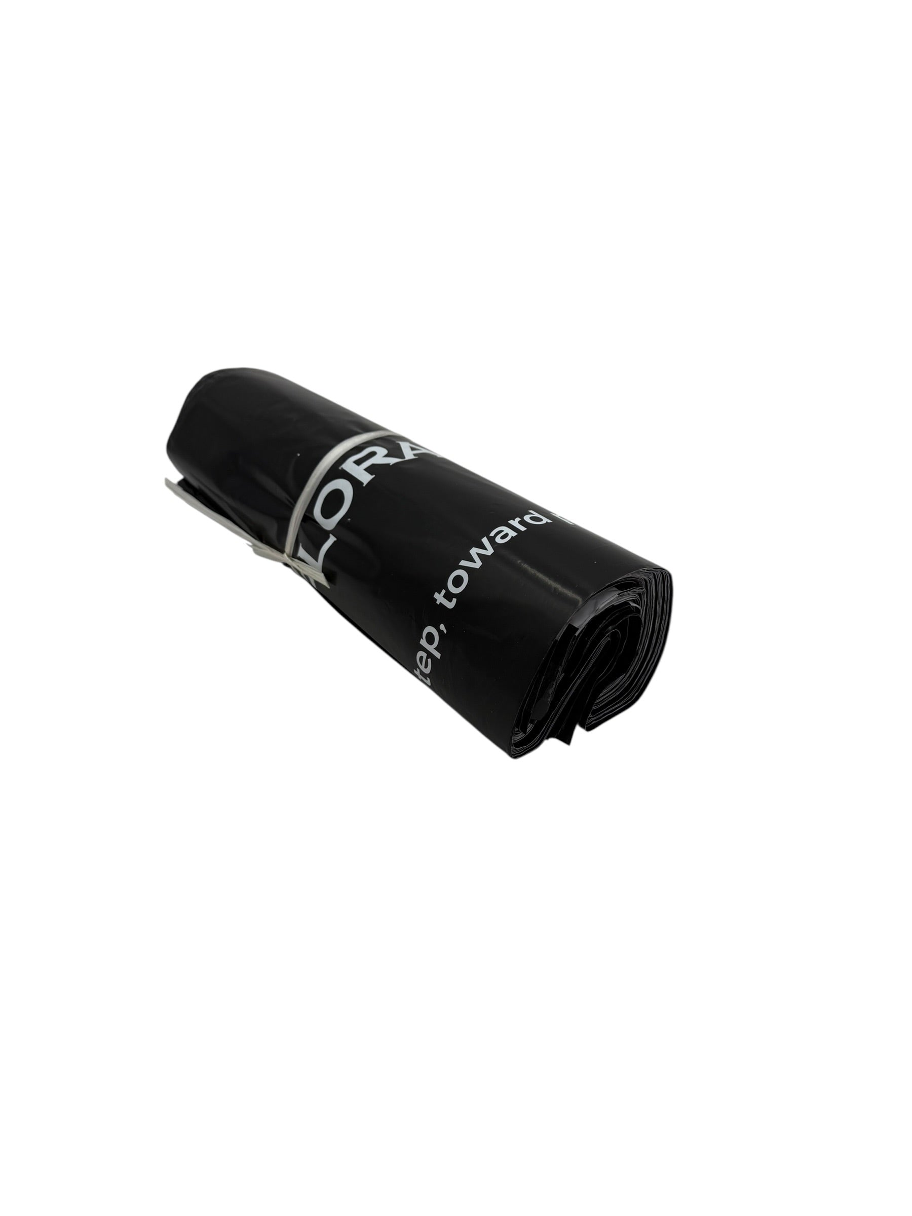Self-Sealing Black Plastic Bag, De Florance Branded - Bundle of 100 Bags