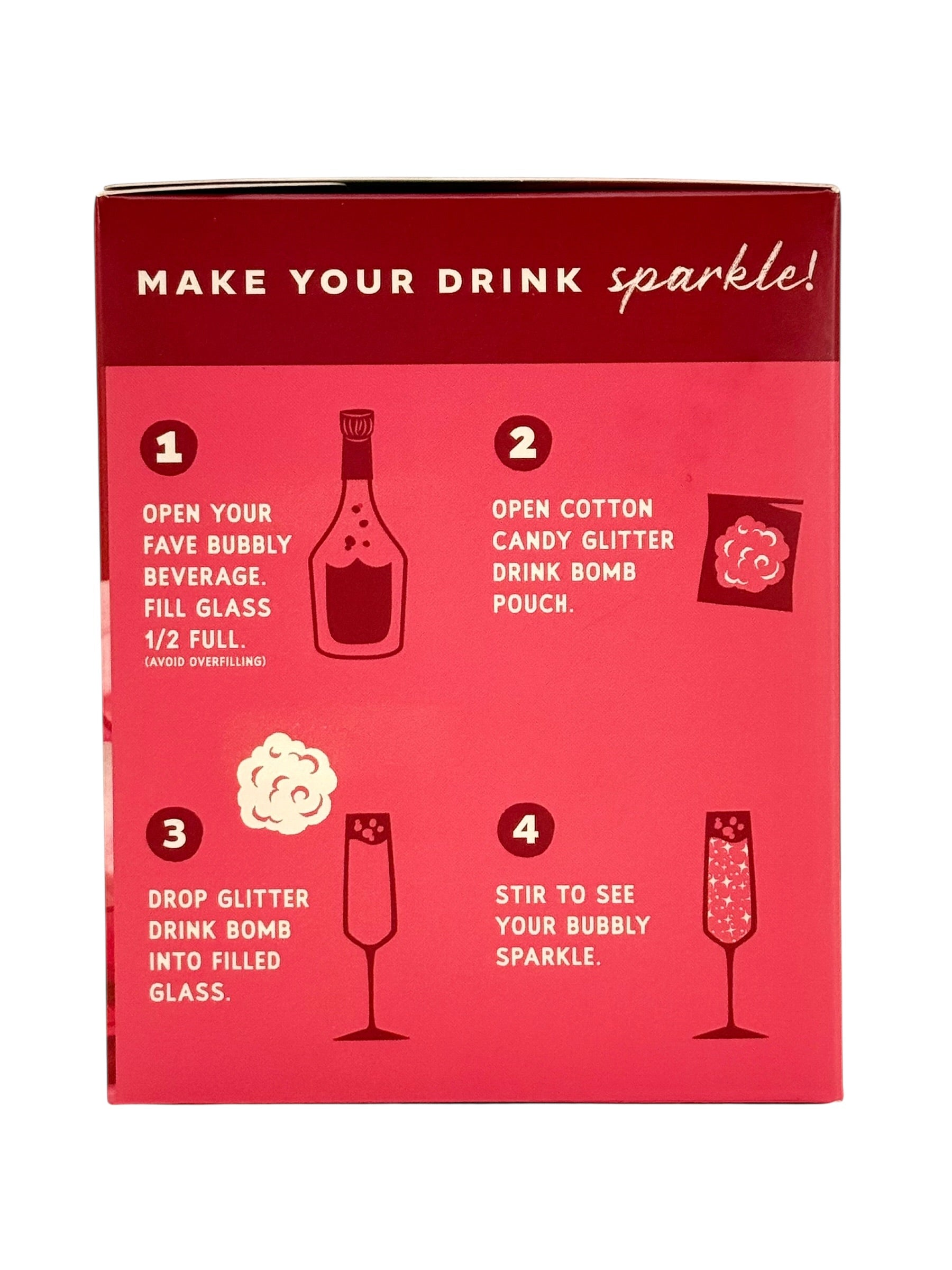 Strawberry Cotton Candy Glitter Drink Bombs