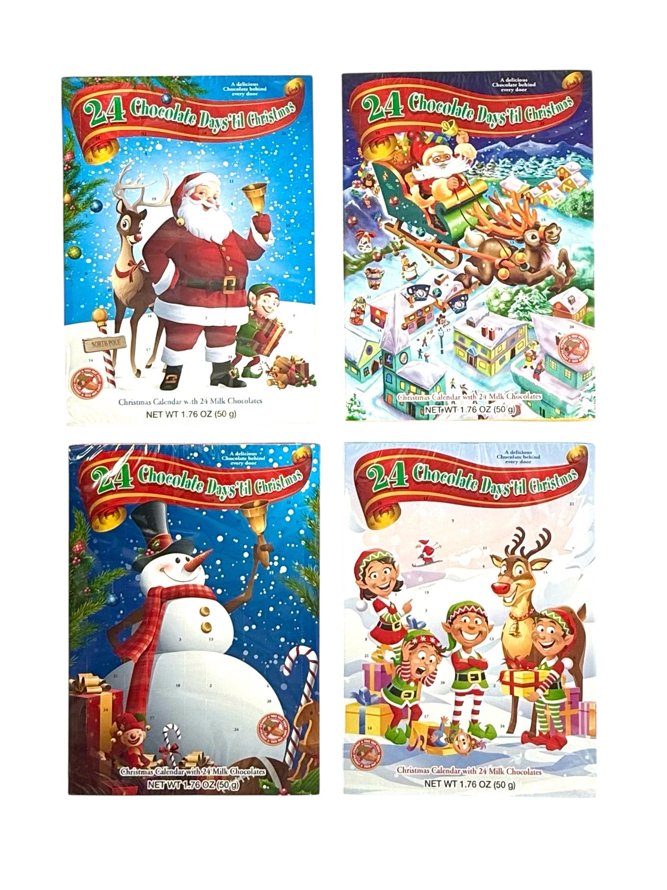 Milk Chocolate Advent Calendar, Nut Free - Assorted Styles